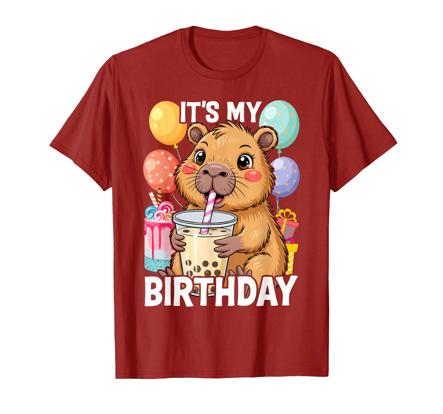 Capybara Birthday Graphic Kids Cute Capibara its My Bday T-Shirt