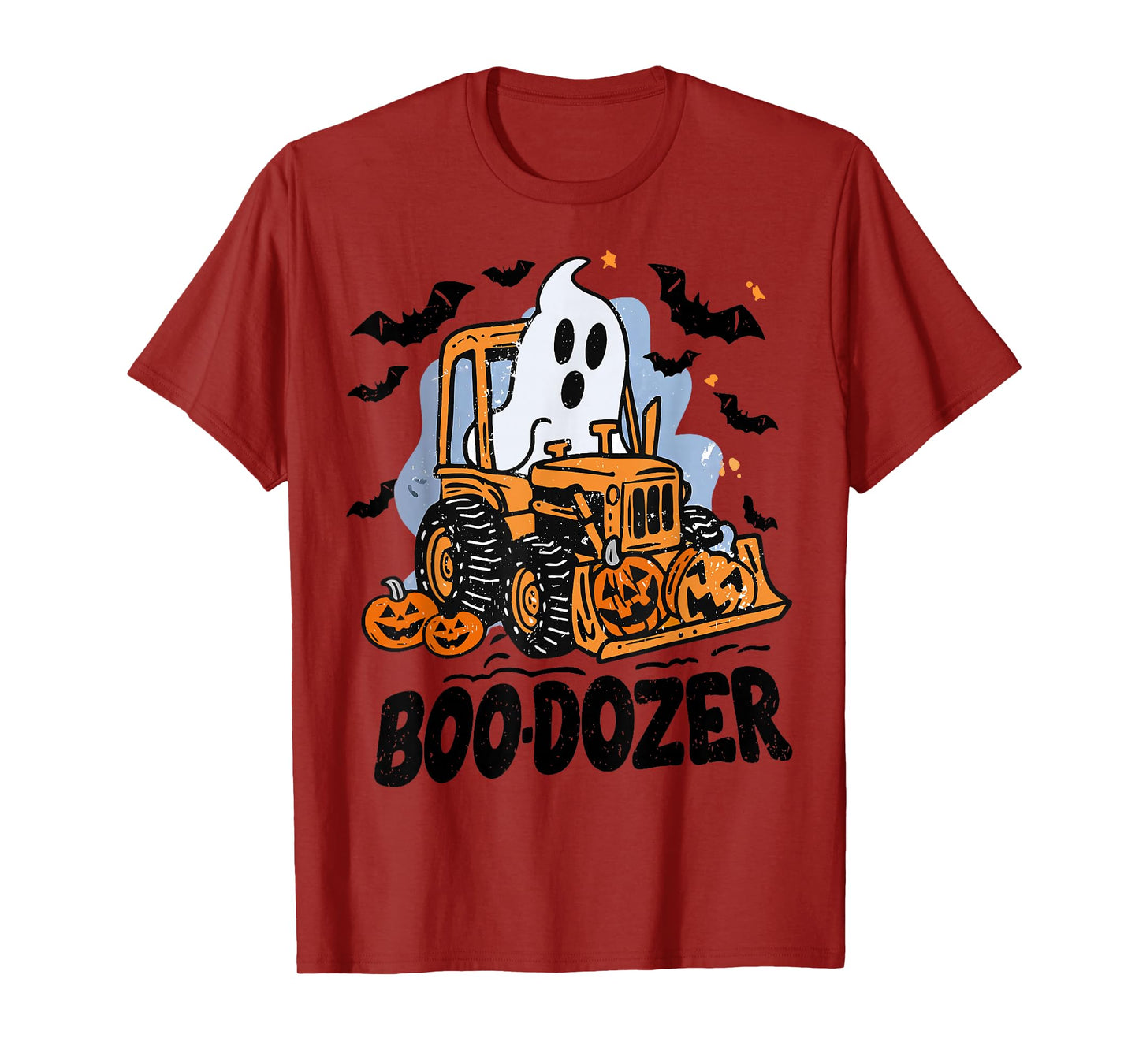 Funny Halloween Boo-Dozer Ghost Trucks Costume Party Kids T-Shirt