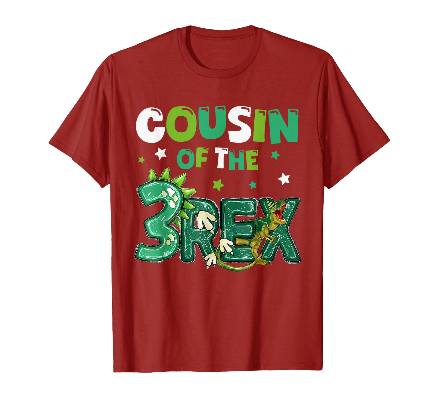 Cousin of the Three Rex Birthday Dinosaur Family Matching T-Shirt