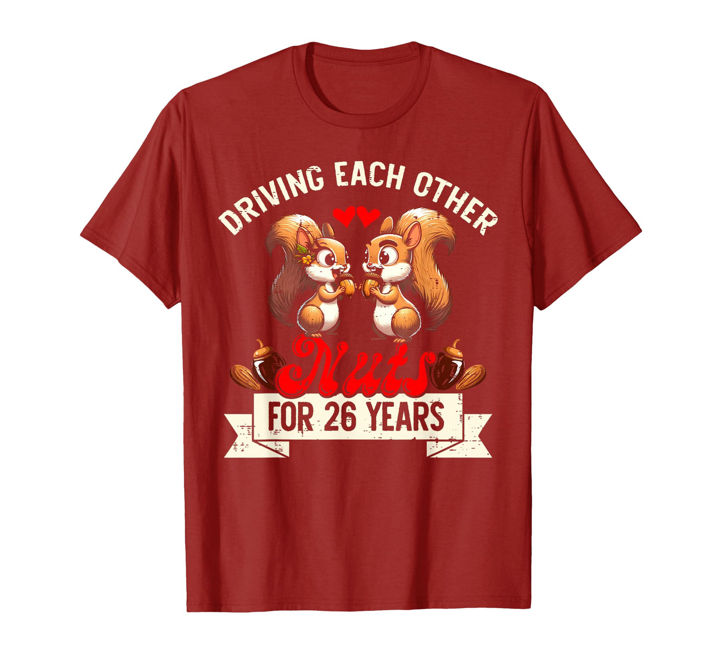 Couples Married 26-Year Funny 26th Wedding Anniversary T-Shirt
