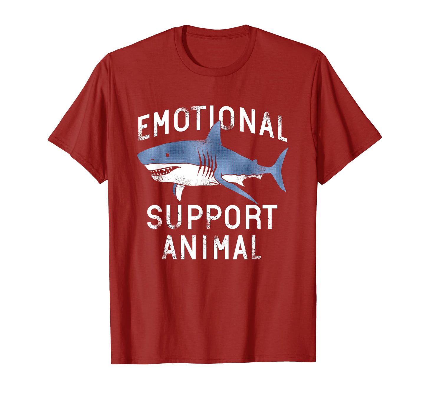 Emotional Support Animal Funny Scary Shark Pun Humor Shark T-Shirt