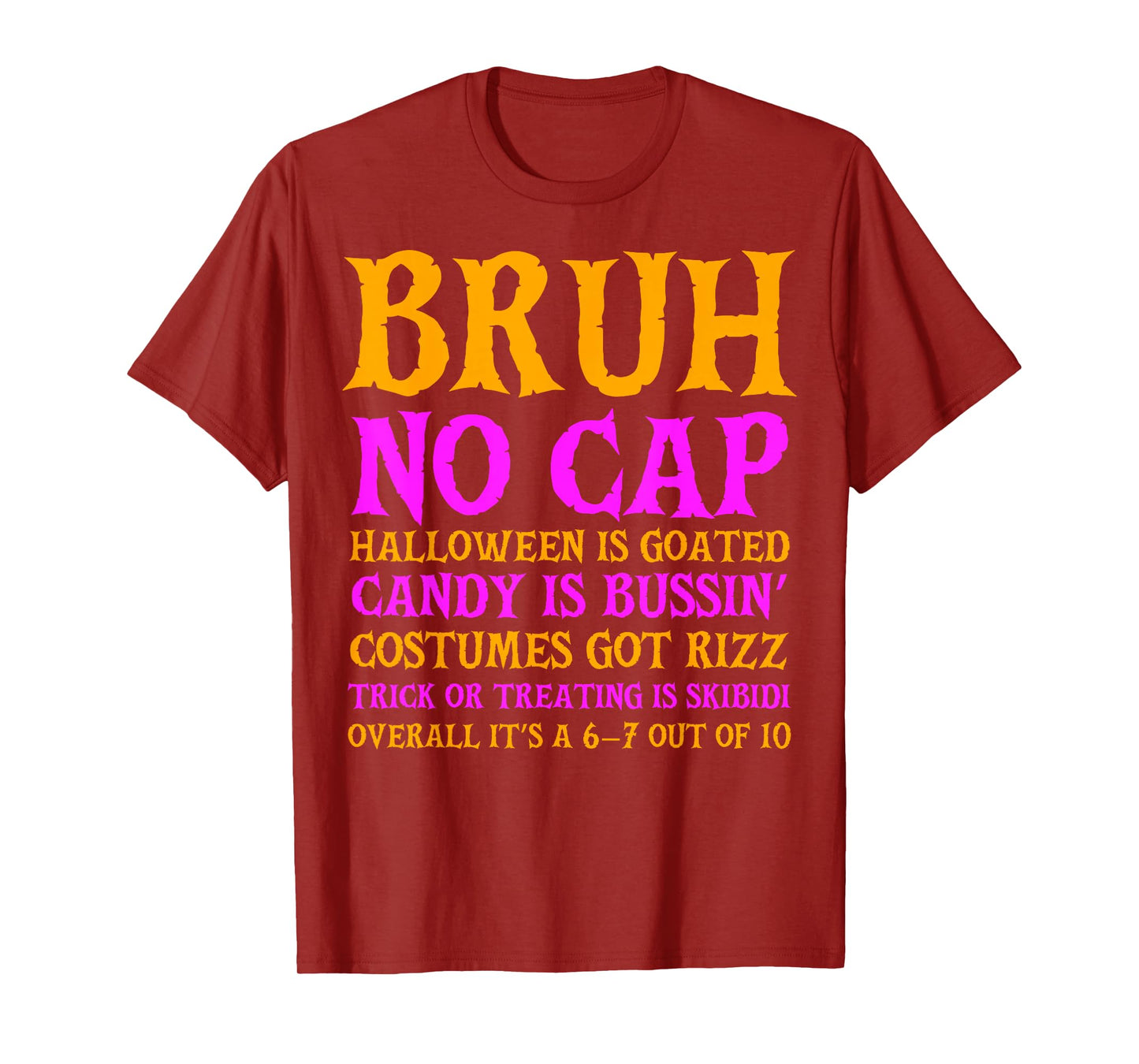 Cool Gen Z & Gen Alpha Halloween Party Slang Shirt Teen Boys T-Shirt