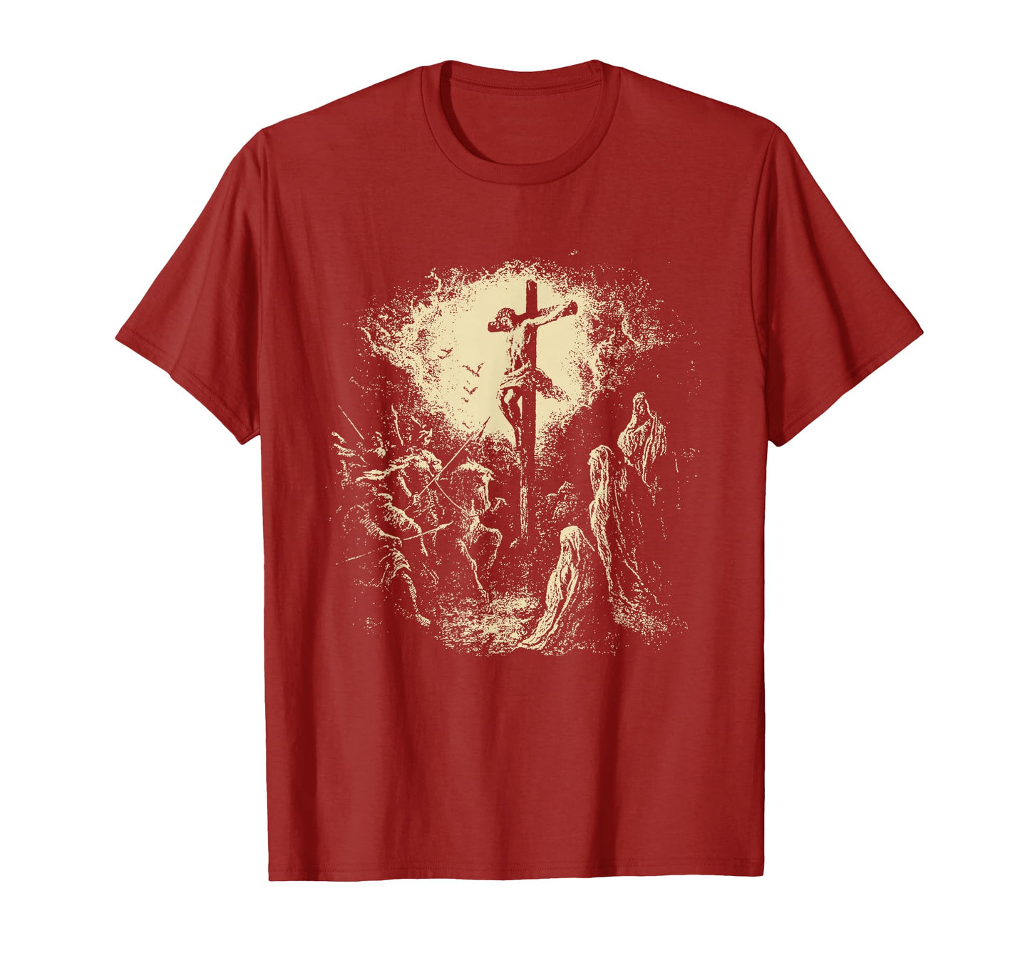 Jesus Crucifixion Scene Vintage Christian Apparel T-Shirt