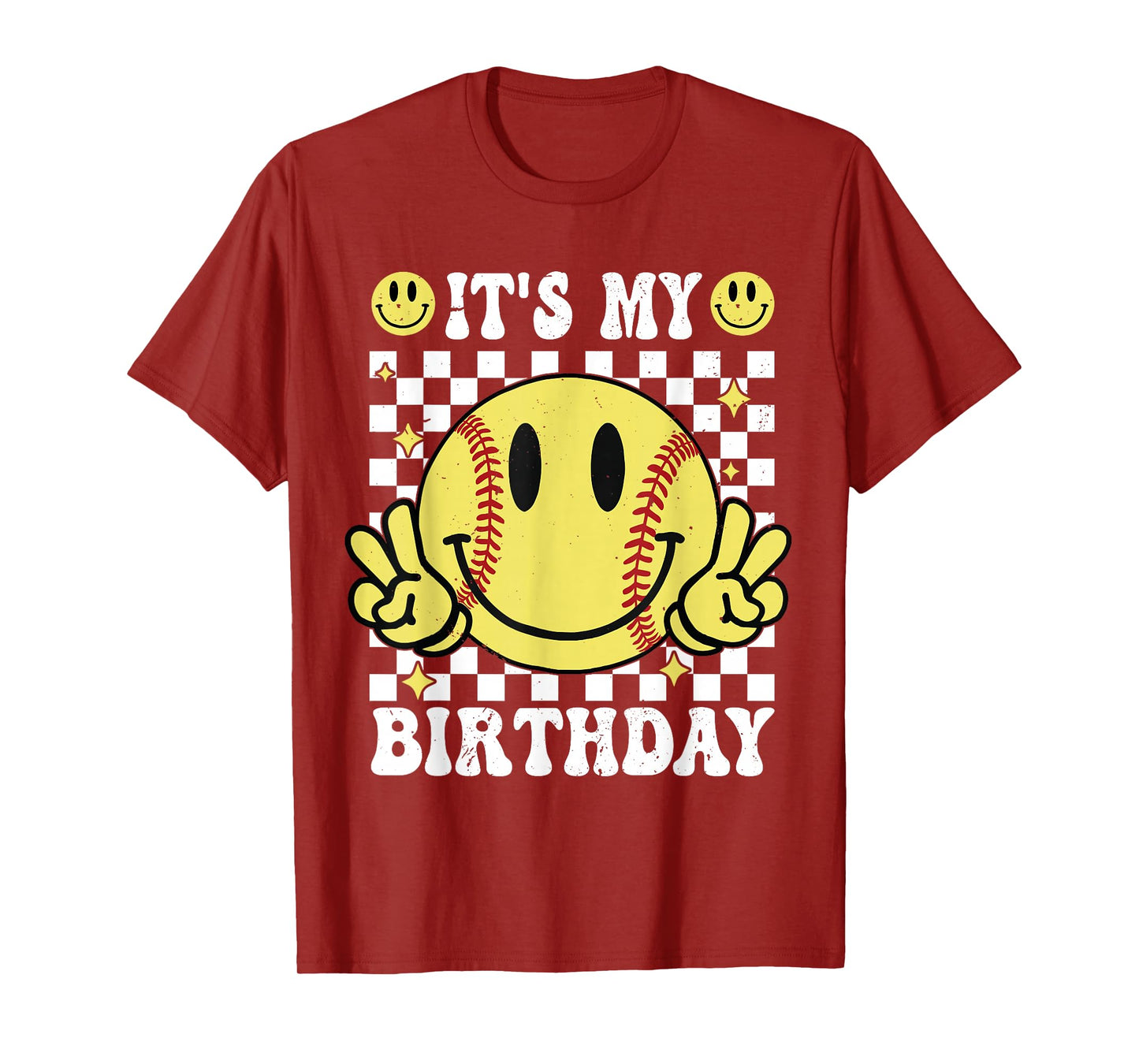 It's My Birthday Softball Girl Boy - Softball Birthday Party T-Shirt