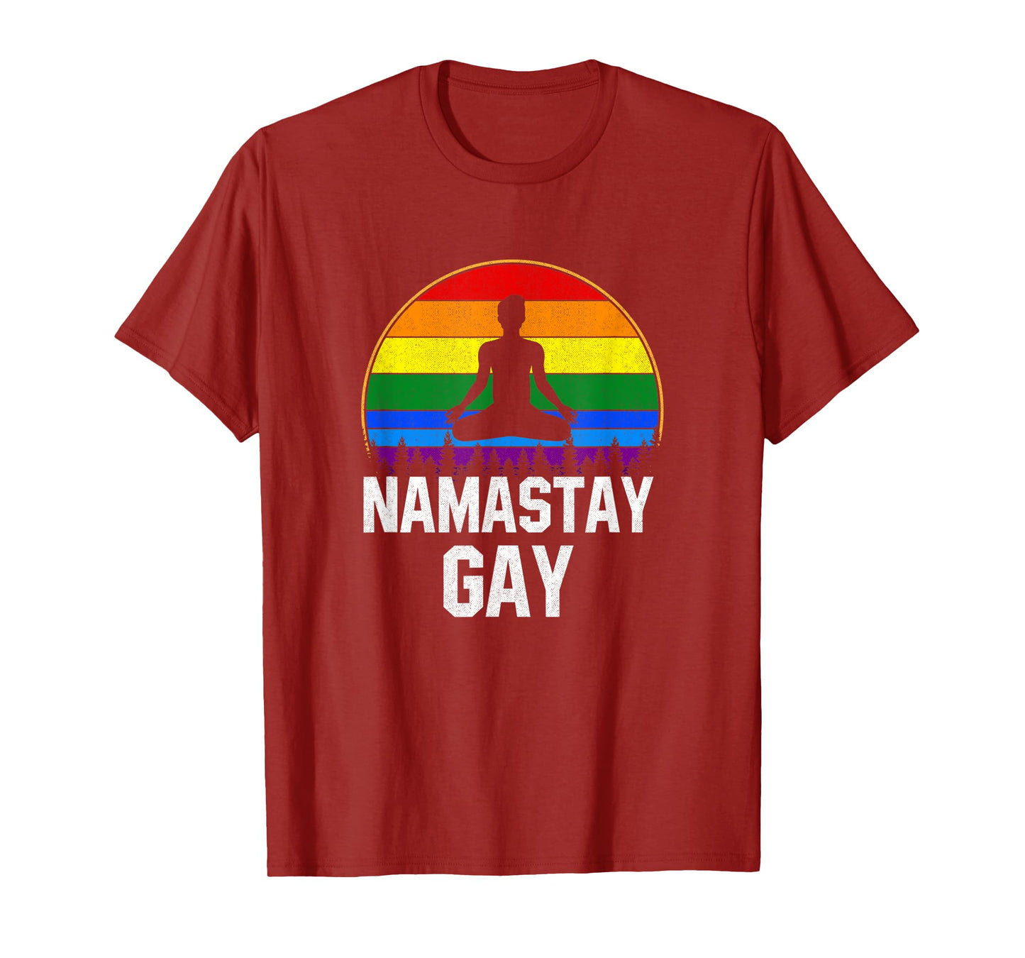 Namastay Gay, funny Yoga pride lgtb T-Shirt