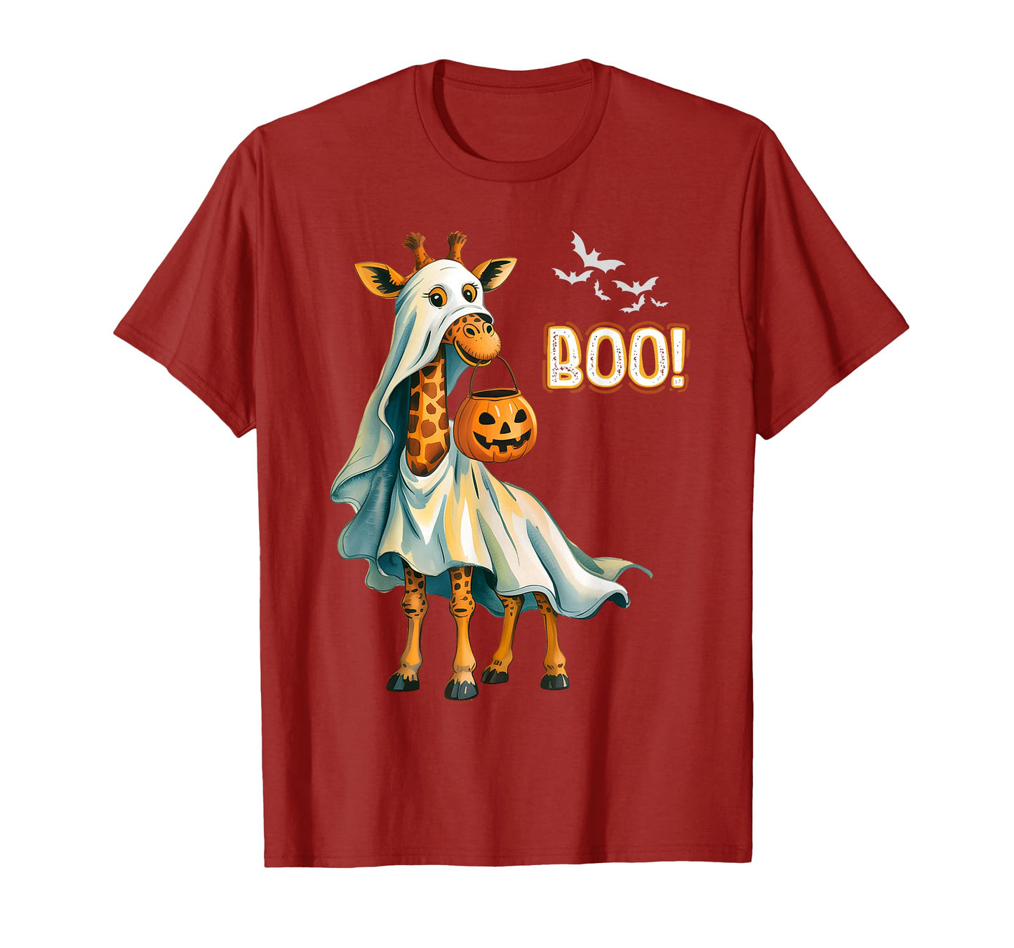 Giraffe Boo Costume Giraffe Pumpkin Halloween Party Kids T-Shirt