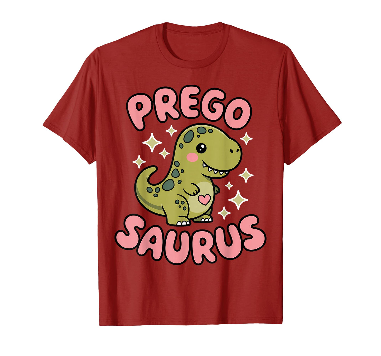 Pregosaurus Cute Retro Mommy Dinosaur Pregnancy Announcement T-Shirt