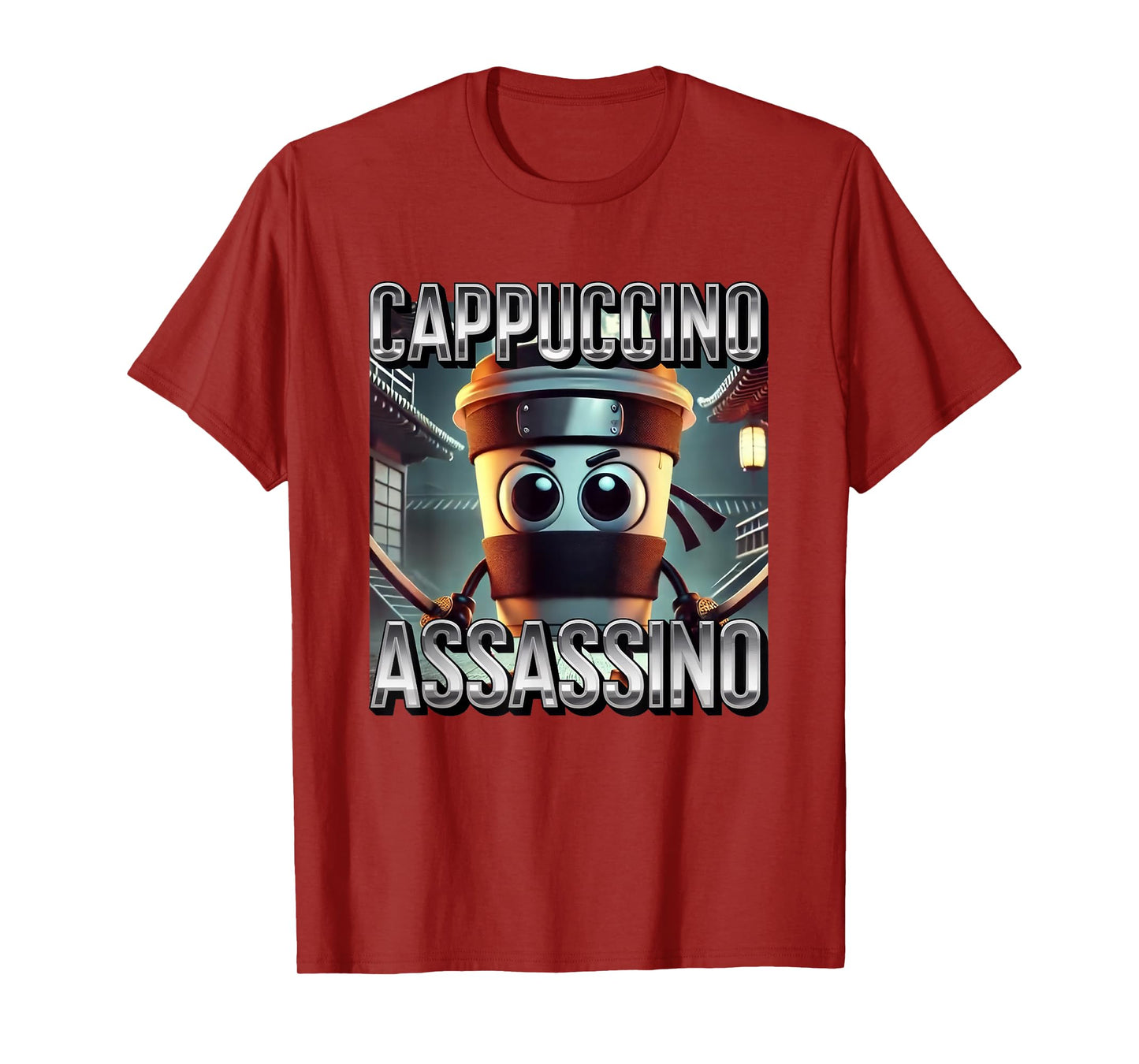 Cappuccino Assassino Coffee Lovers Italian Brainrot Meme T-Shirt