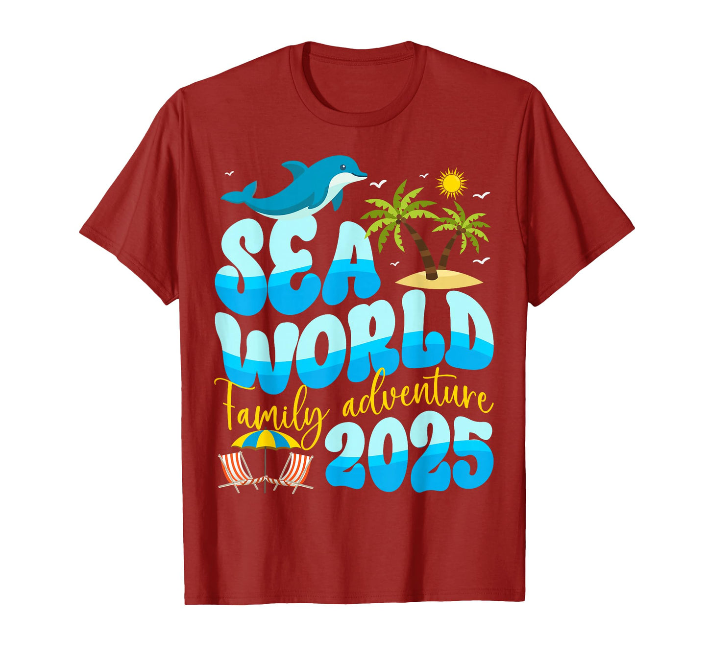 Sea World Dolphin Family Adventure Trip 2025 Spring Break T-Shirt