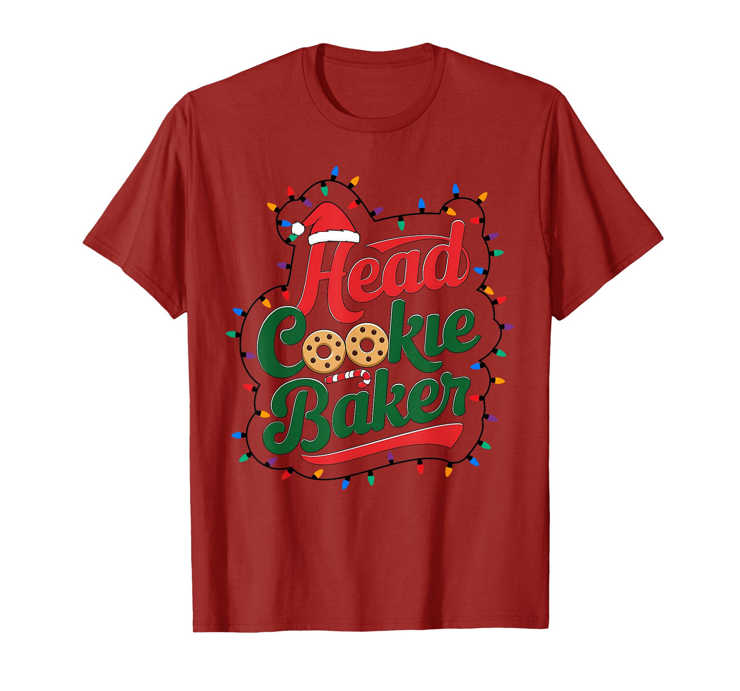 Head Cookie Baker Christmas Cookie Baking T-Shirt