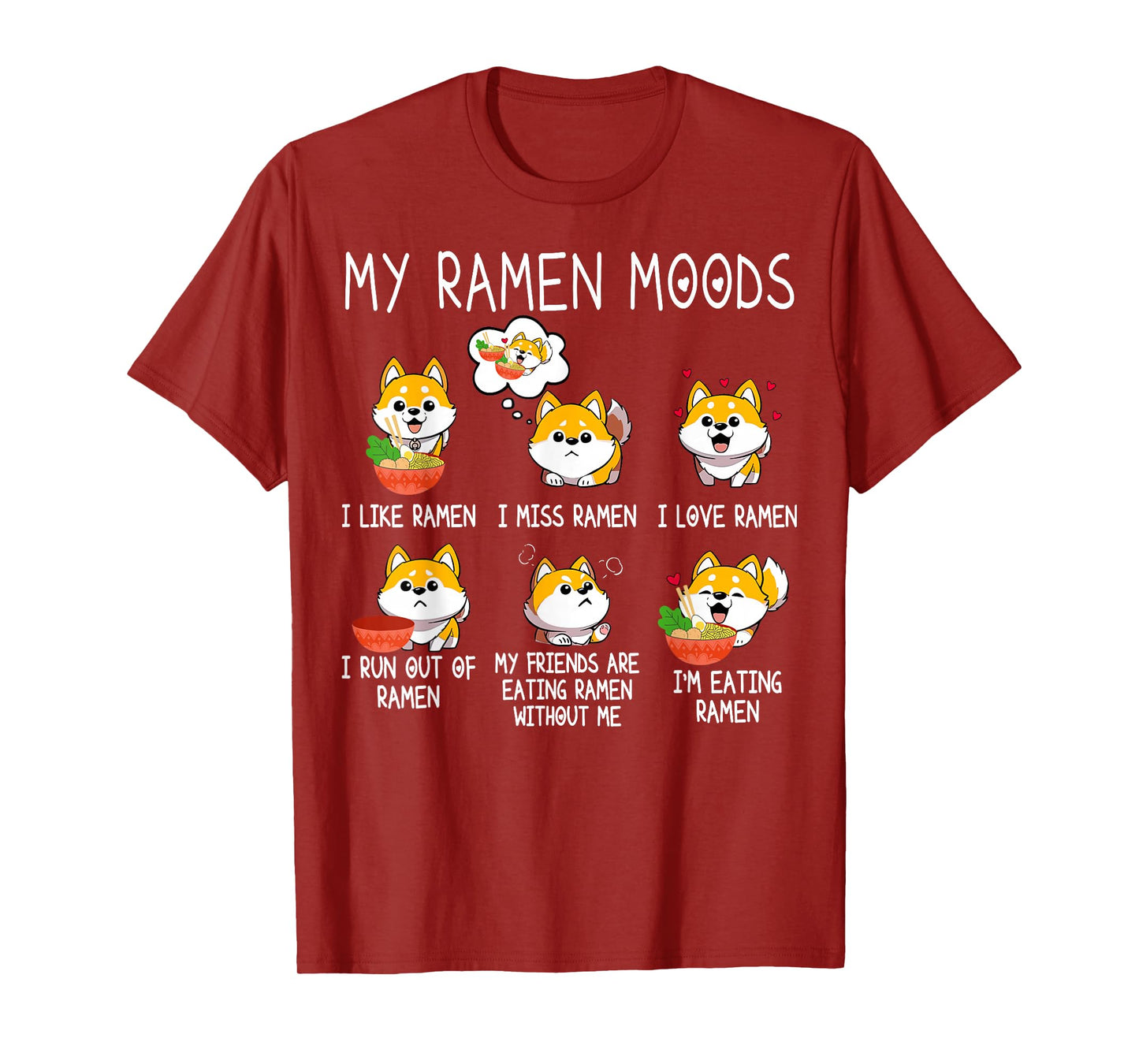 Ramen Shiba Inu Dog Lover Japanese Noodles For Men Women Kid T-Shirt