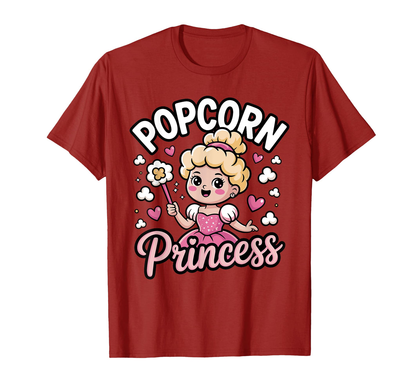 Funny Popcorn Art For Women Girls Kid Pop Corn Popcorn Lover T-Shirt