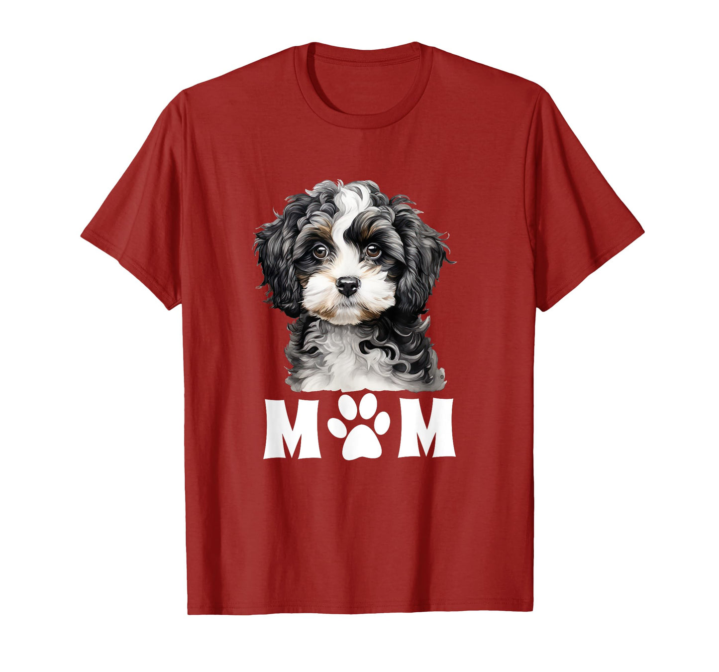 Dog Mom Mum Cute Cavapoo Maltipoo Cavachon Puppy Face Design Men Women T-Shirt