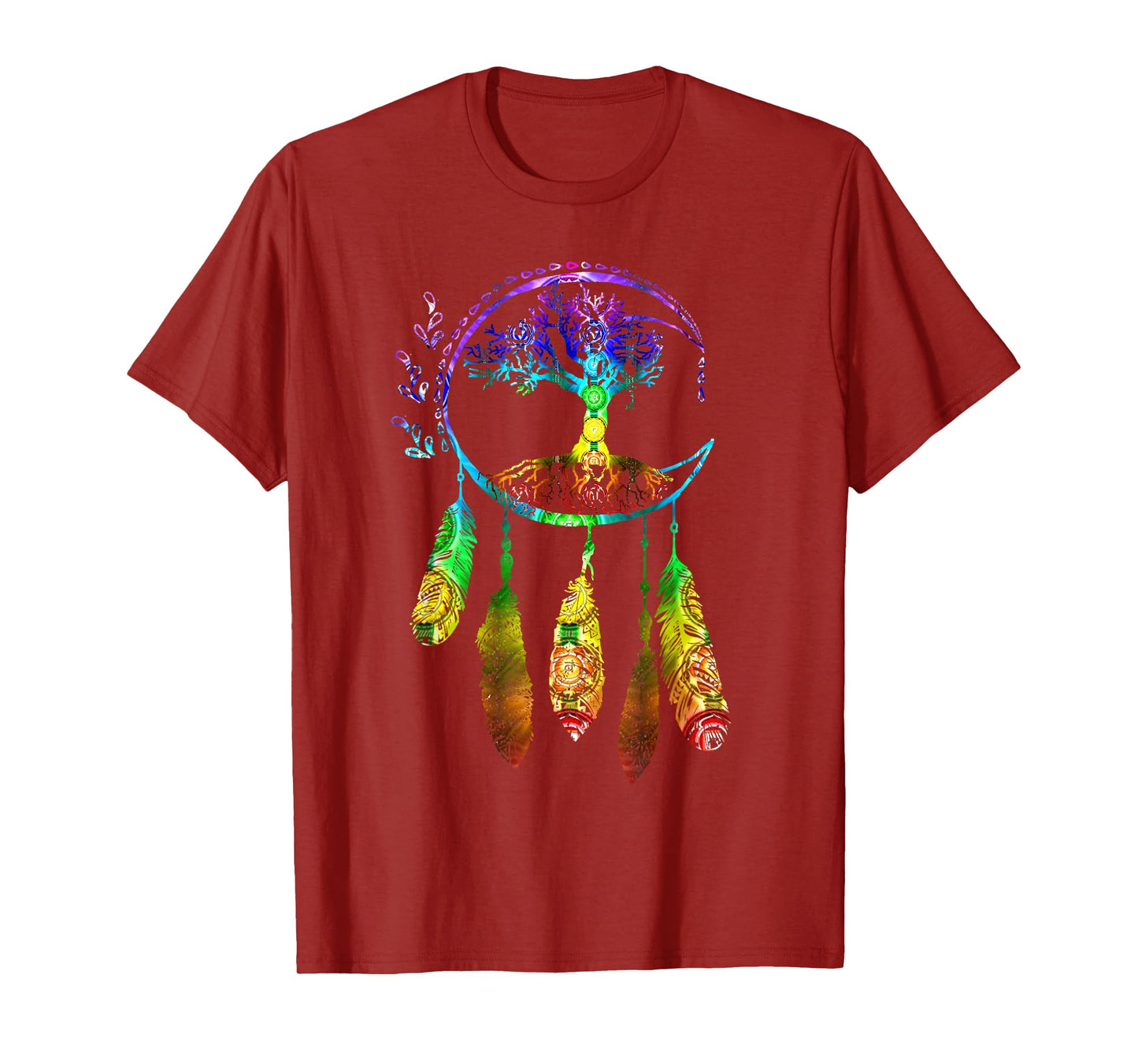 Moon Dream Catcher Feathers Tree of Life Gift T-Shirt