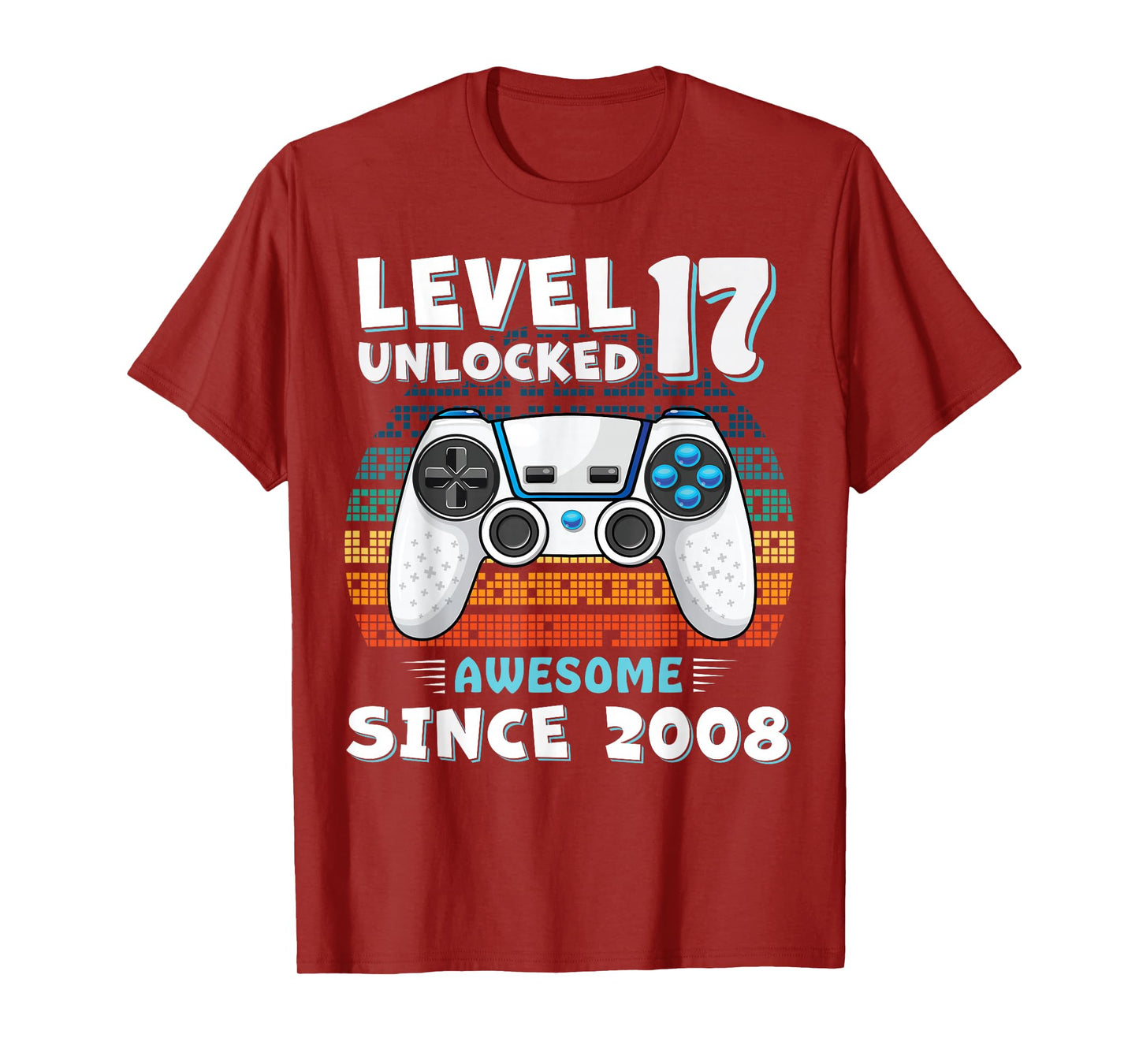 17 Year Old BDay Decorations Men Boy 17yr 2008 17th Birthday T-Shirt
