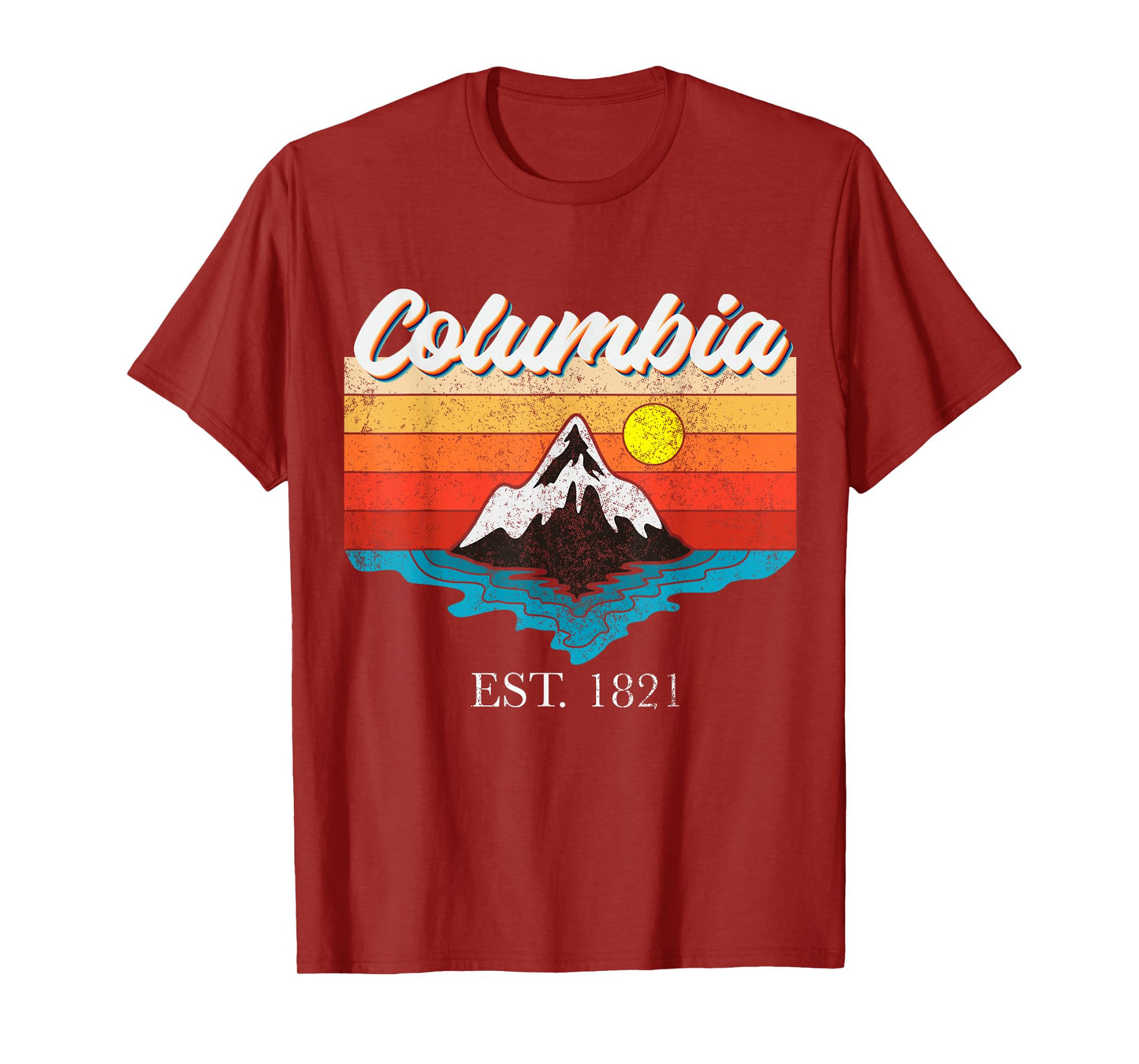 Columbia Home Town Vintage Sunset USA Vacation T-Shirt
