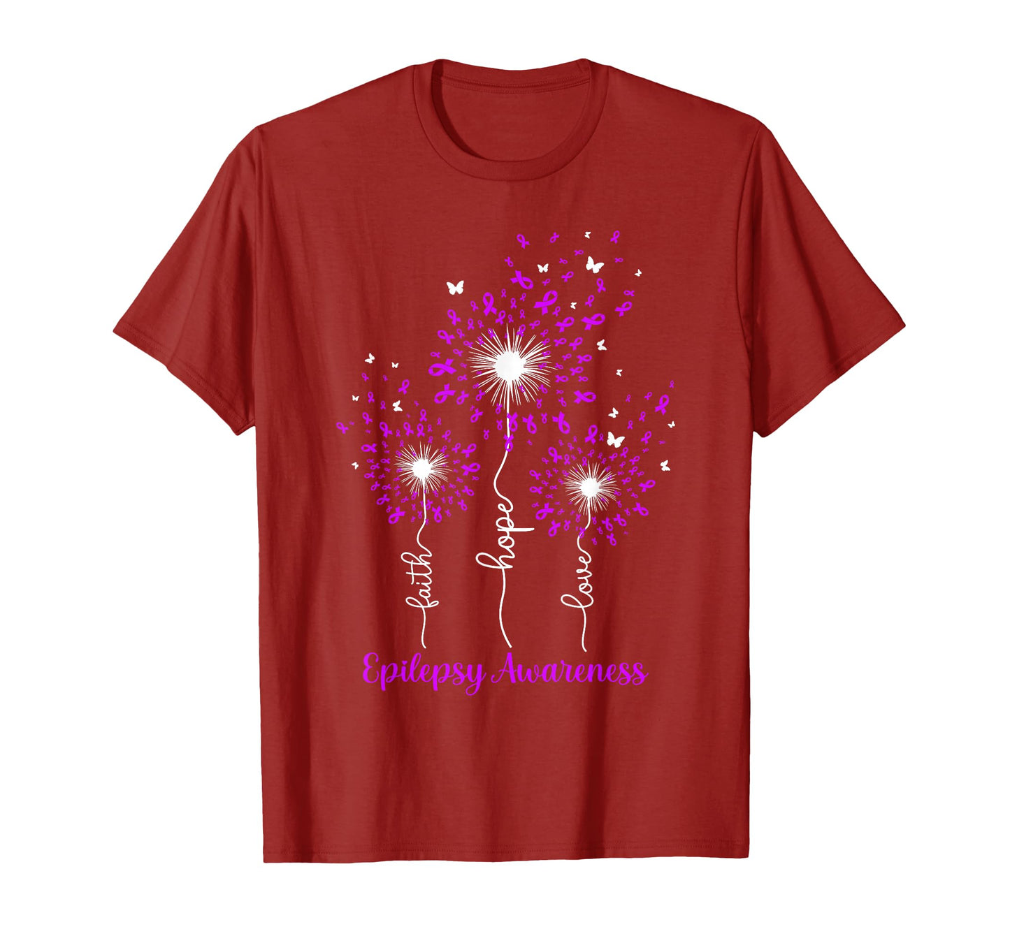 Dandelion Faith Hope Love Epilepsy Awareness T-Shirt