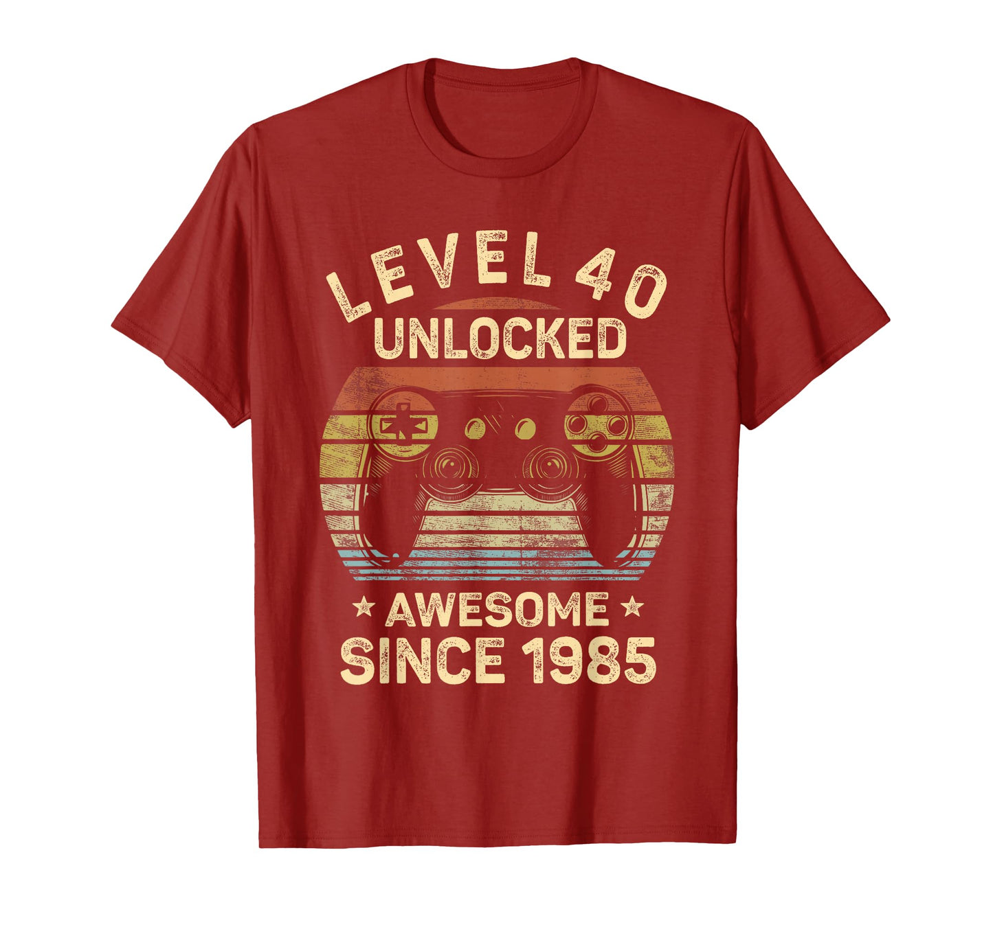 Level 40 Unlocked 40th Birthday 40 Year Old Gifts Gamer Bday T-Shirt