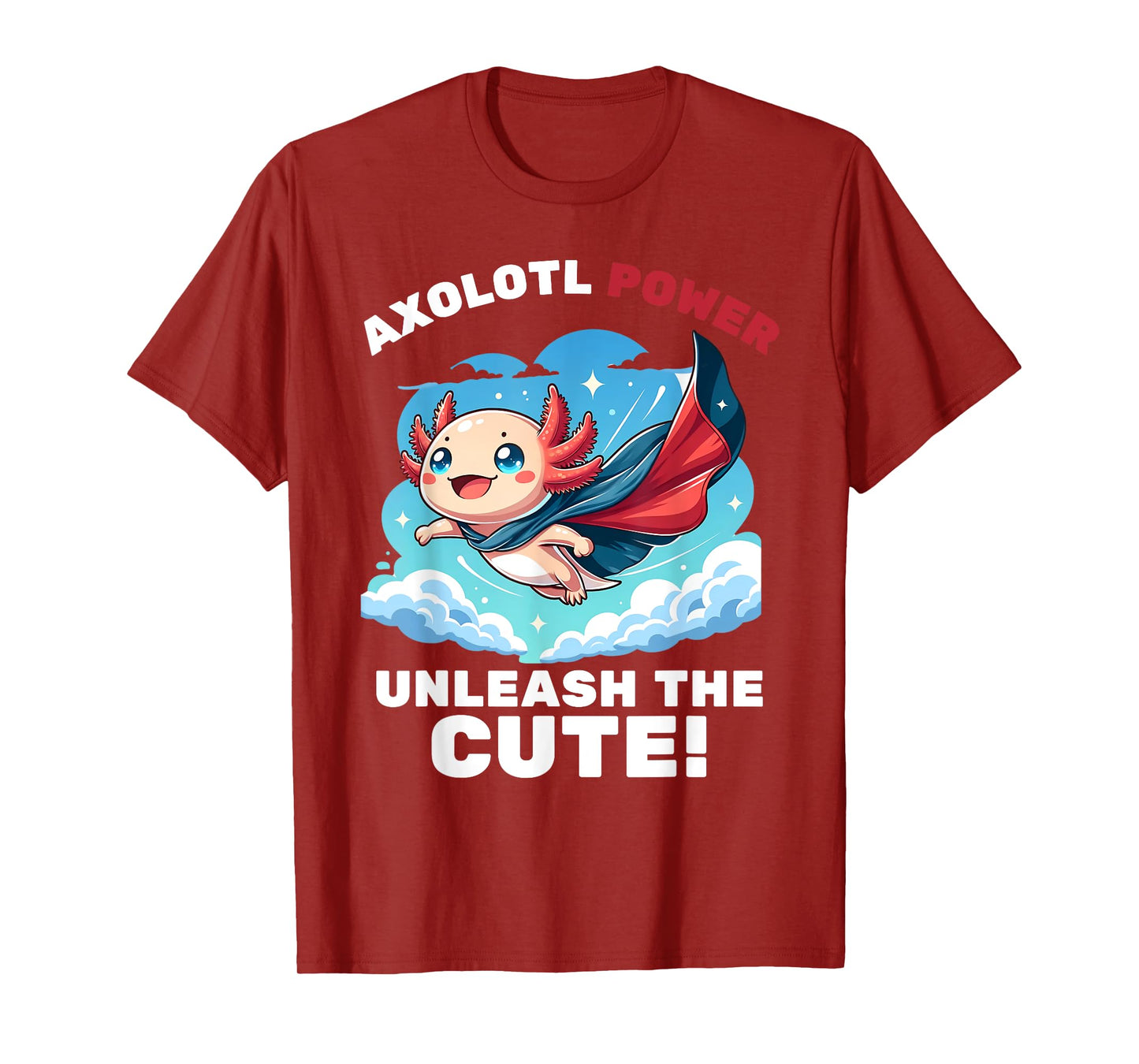 Funny axolotl superhero kids boys girls T-Shirt