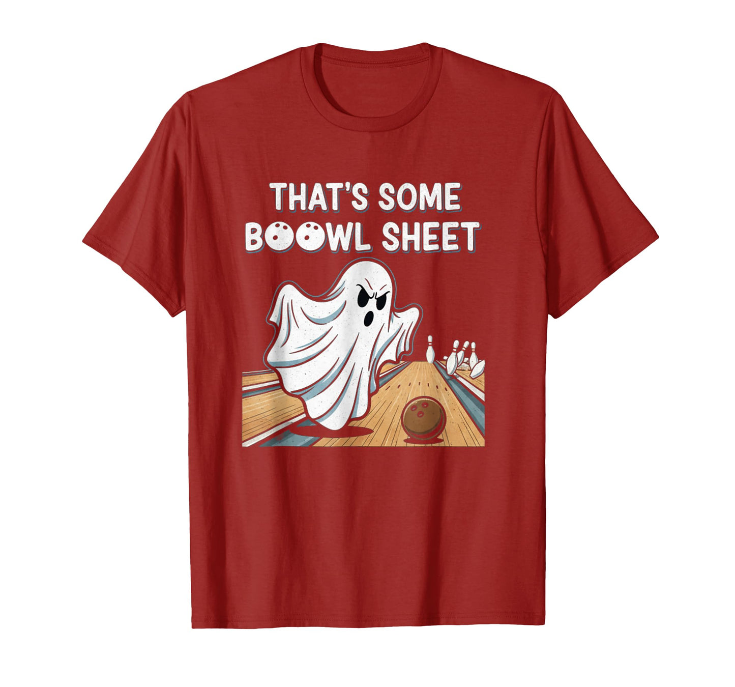 Funny Ghost Bowling Halloween Pun Boowl Sheet Spooky T-Shirt