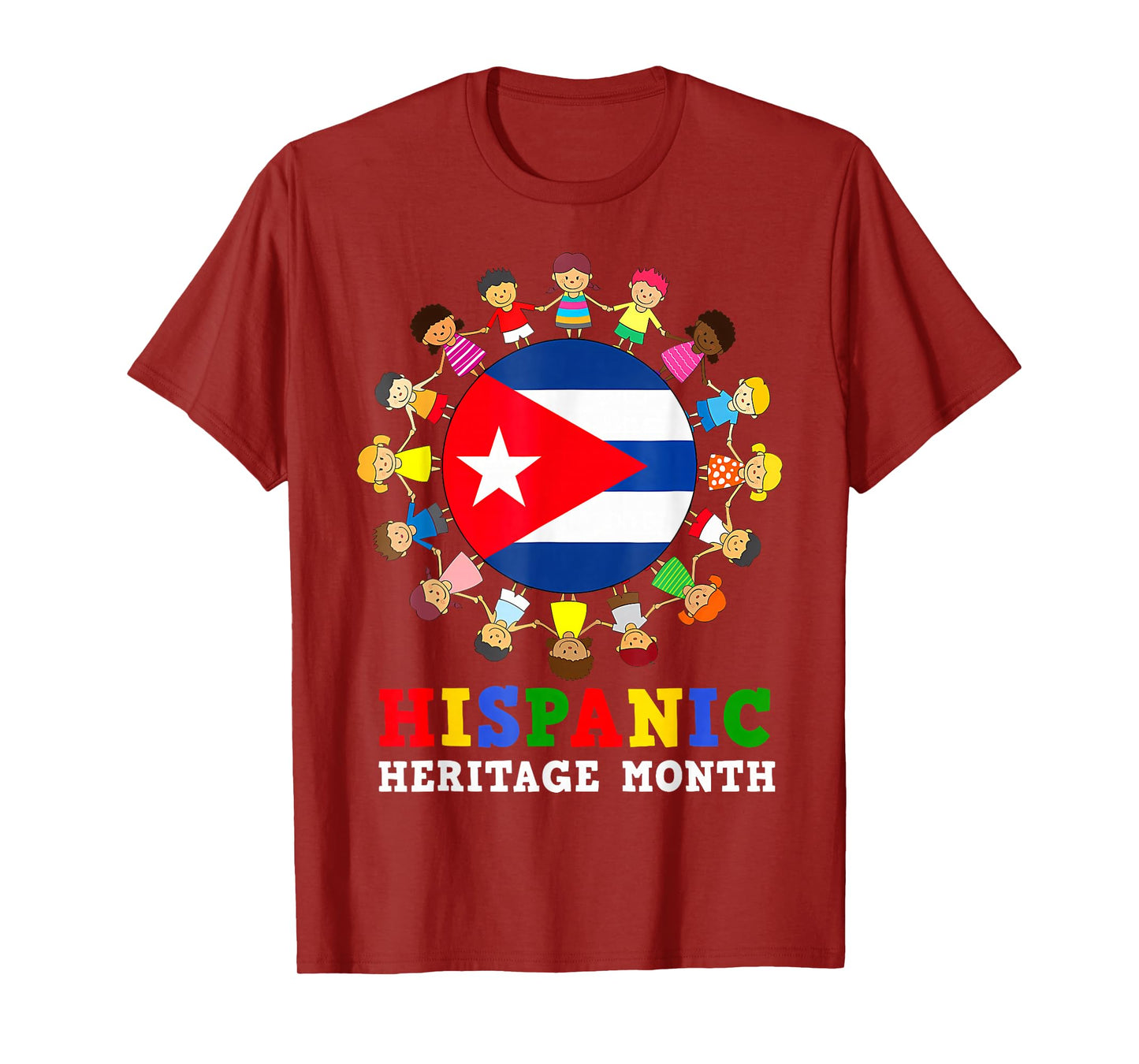 Cuban Flag Hispanic Heritage Cuba Boy Girl Kids T-Shirt