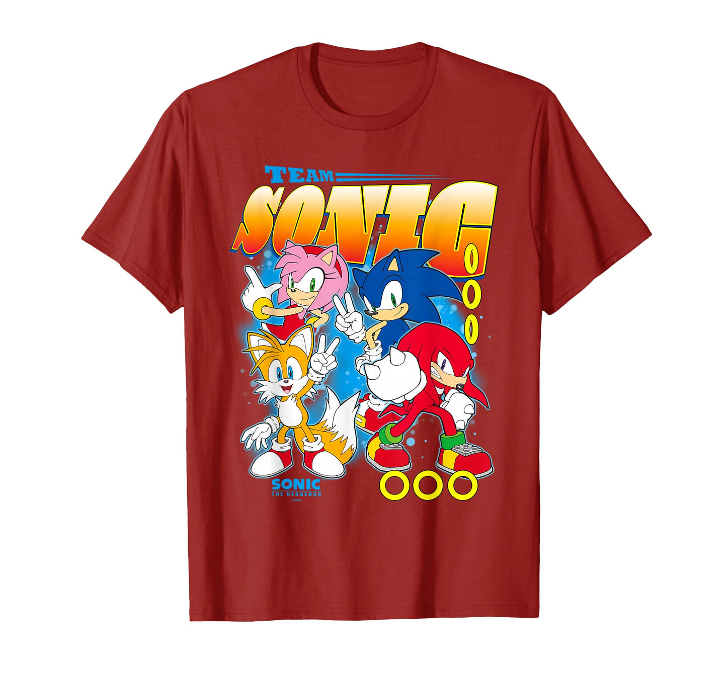 Sonic The Hedgehog Team Sonic Amy Tails & Knuckles T-Shirt