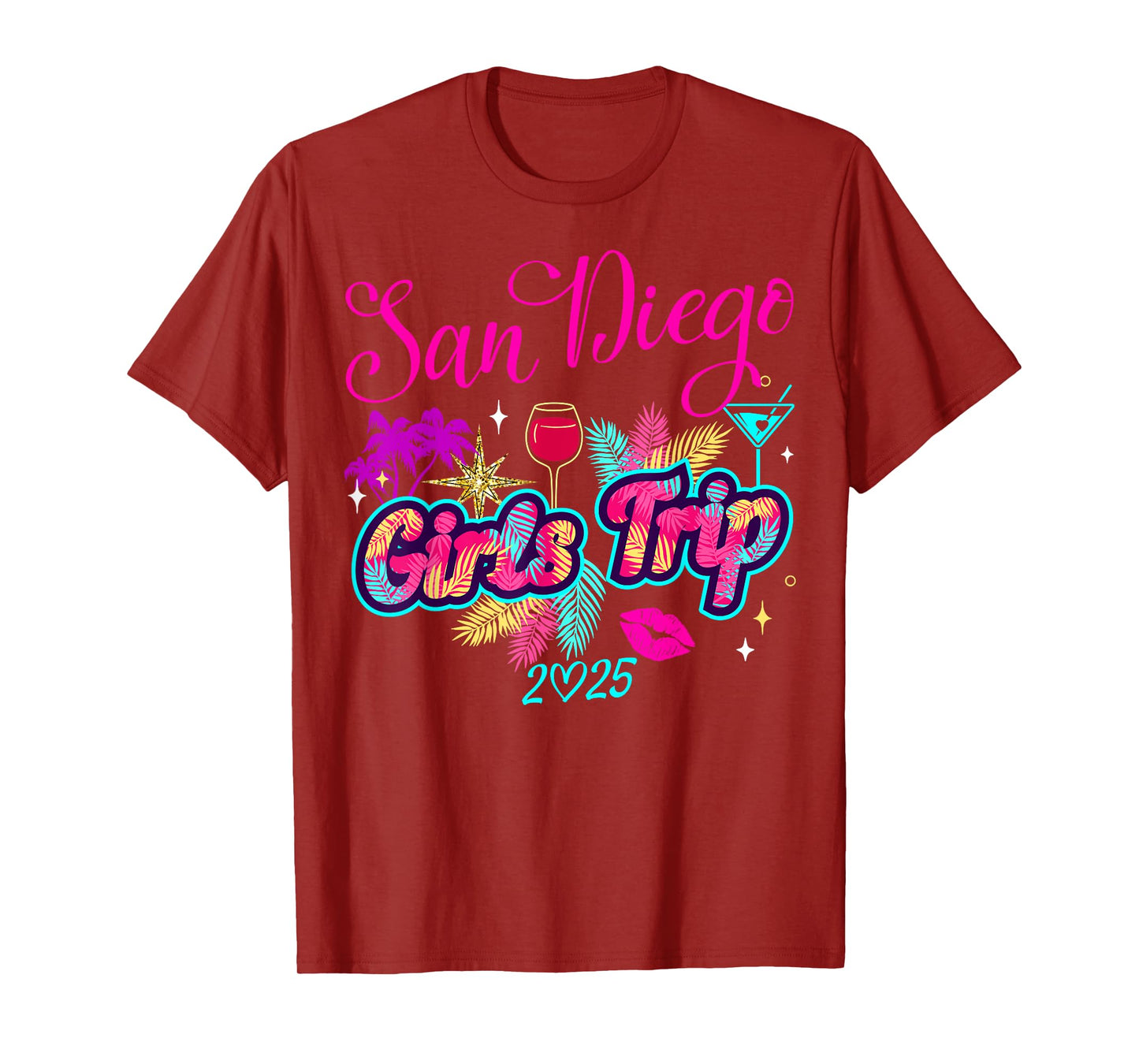 Girls Trip San Diego 2025 Womens Weekend Birthday Squad T-Shirt