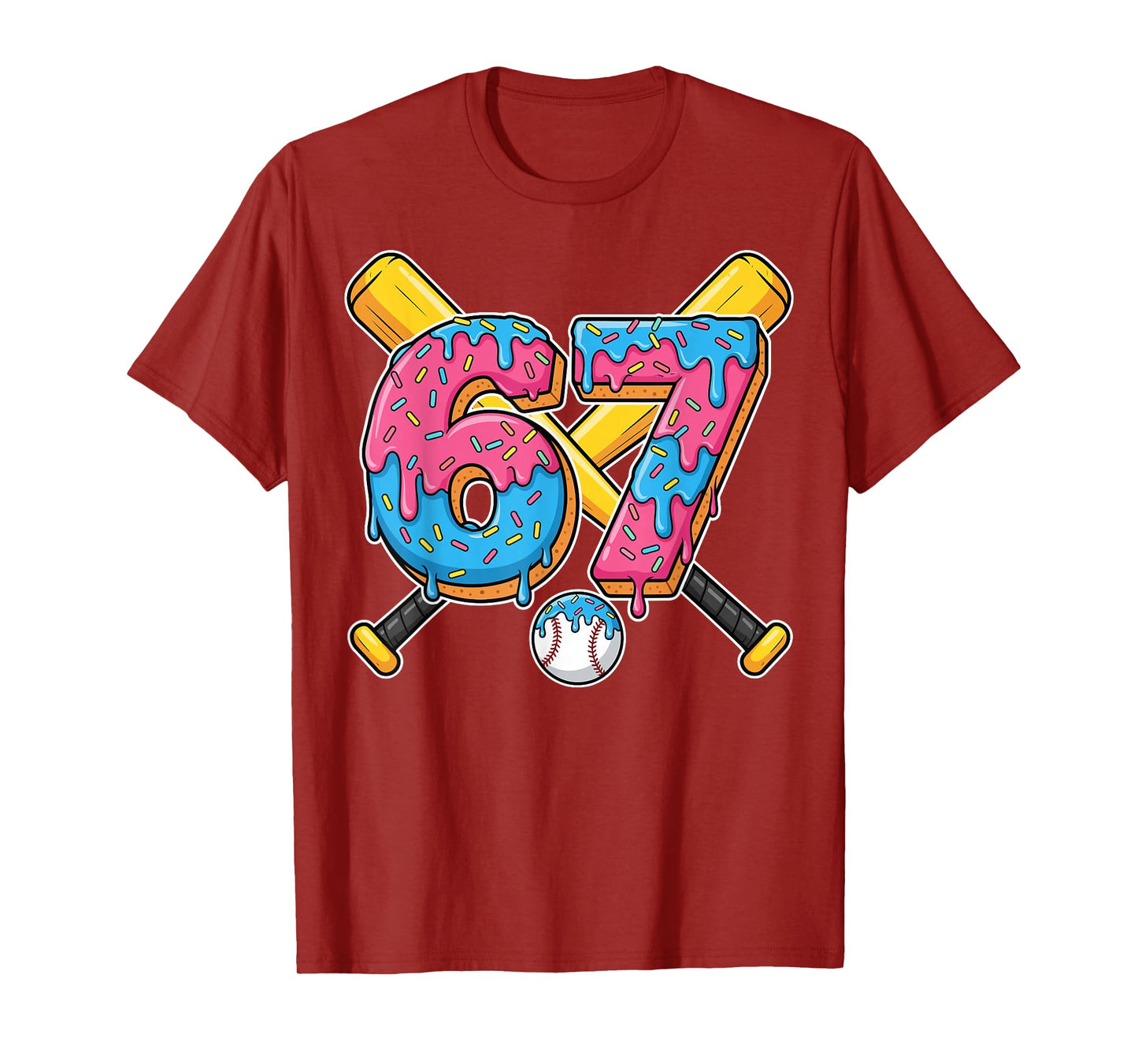 Baseball Drip Number 67 Player 67th Birthday Meme Gen Alpha T-Shirt