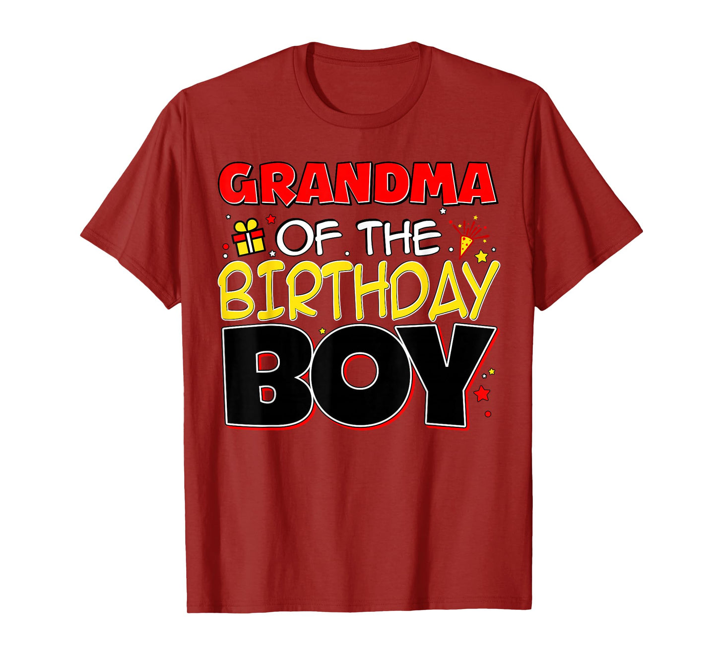 Grandma Of The Birthday Boy Family Party Birthday Outfit T-Shirt