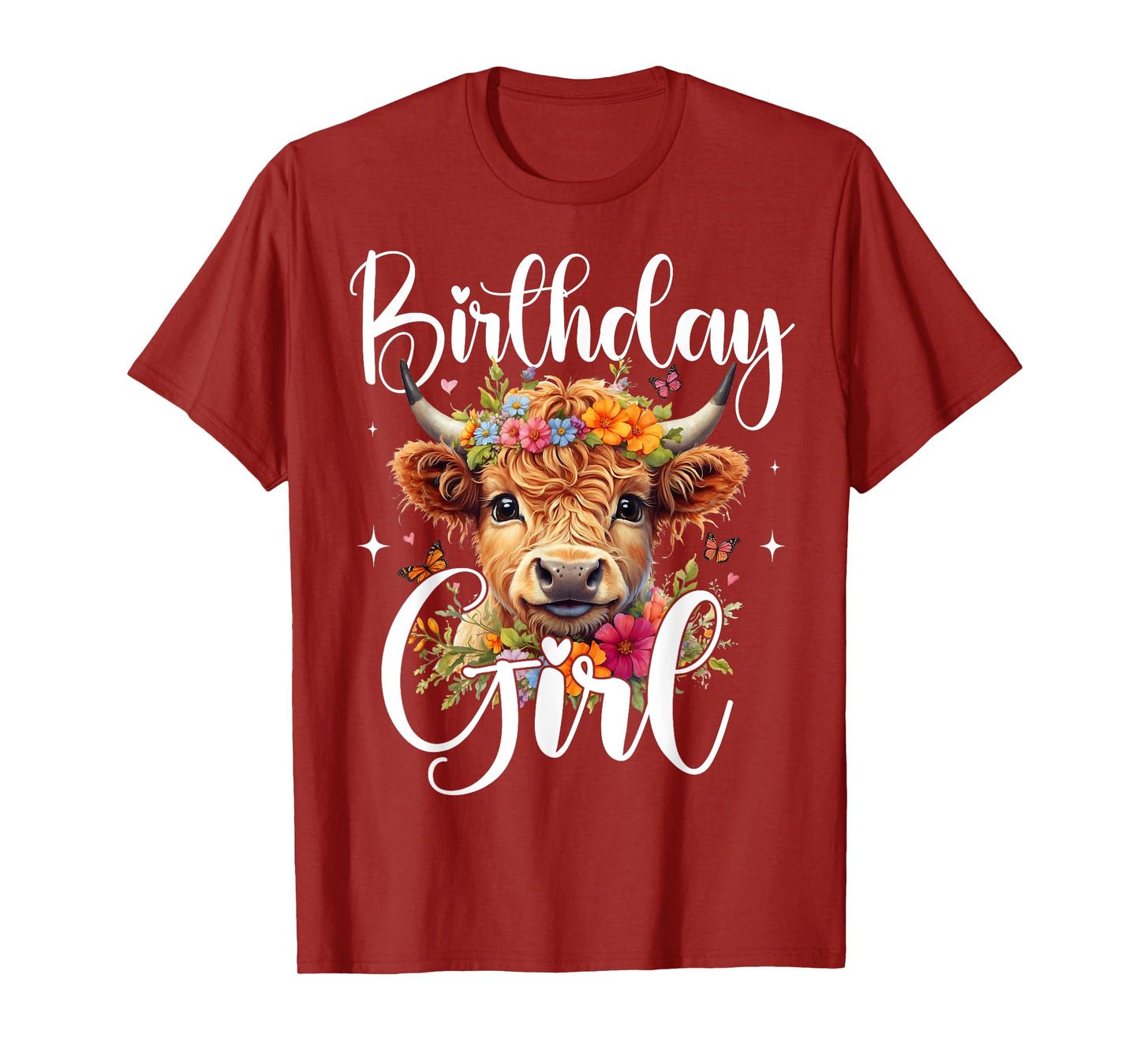 Cow Birthday Girl Mother Girl Mama Woman Family Matching T-Shirt