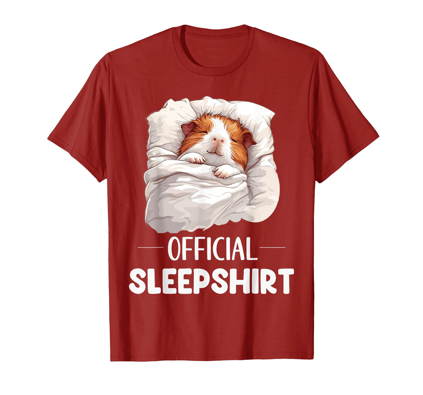 Official Sleepshirt Sleeping Guinea Pig Animal Lovers Pajama T-Shirt