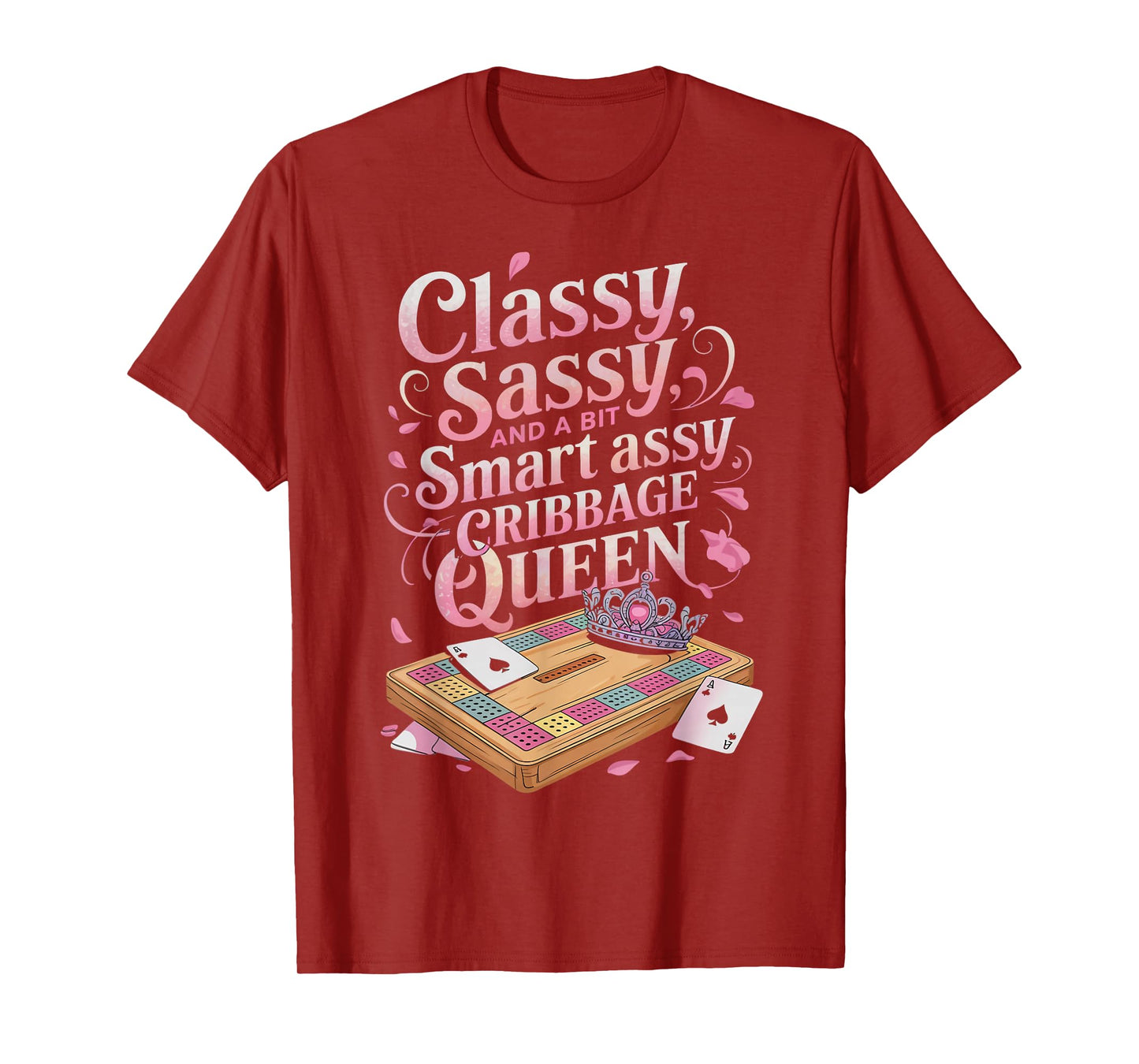 Cribbage Queen Skunked Peg Card Game Board Game Cribbage T-Shirt