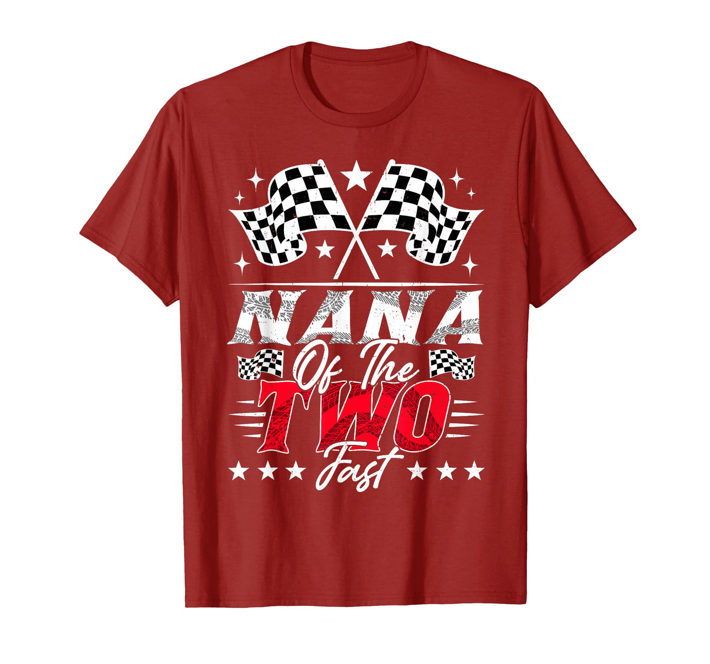 Nana Of The Two Fast Second Birthday Racing Car Family T-Shirt