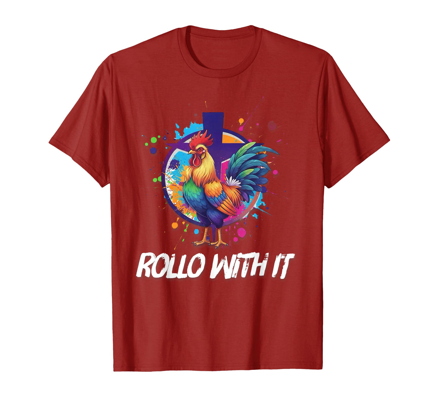 DeColores Cursillo Rainbow Rooster Catholic T-Shirt