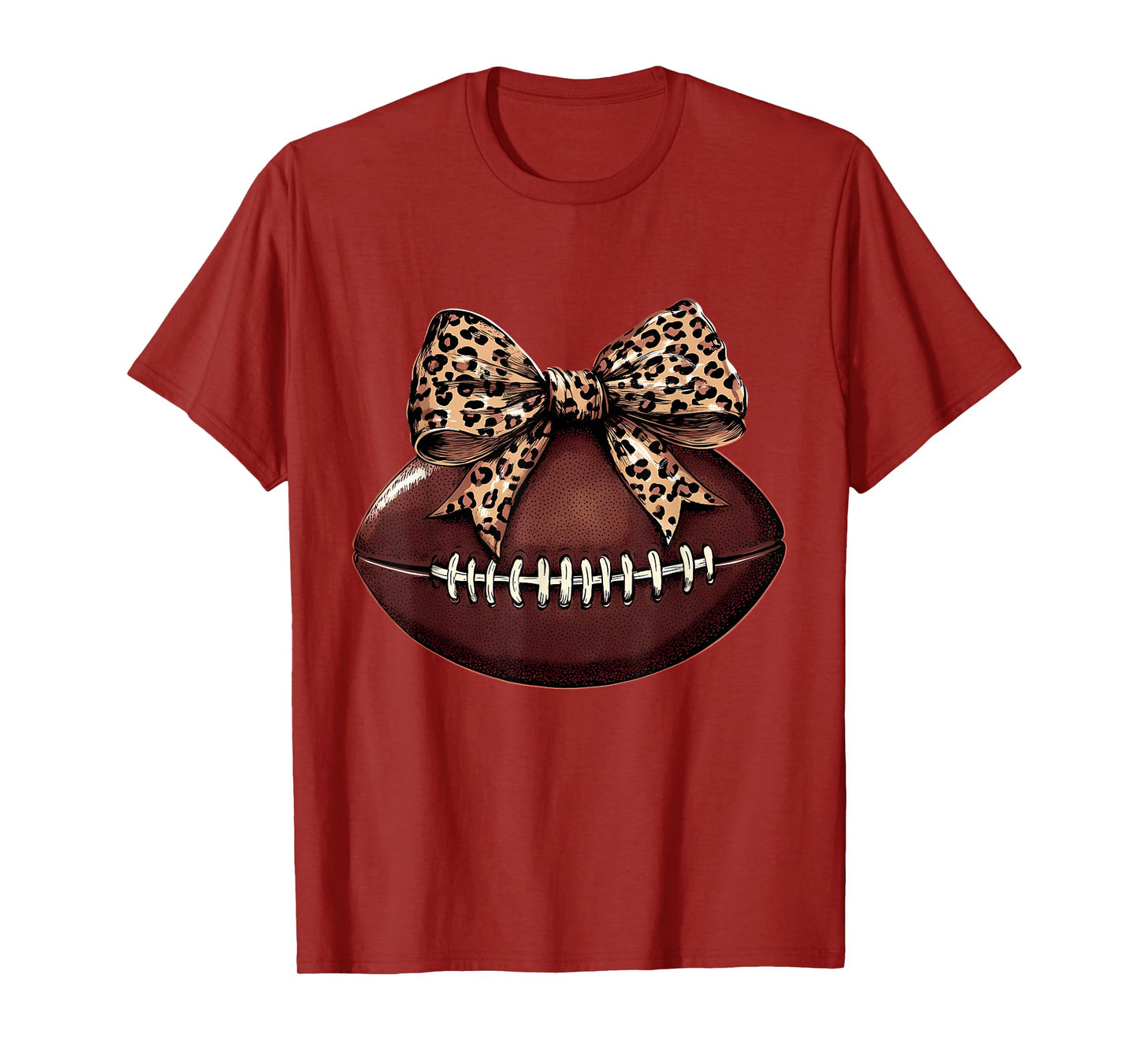 Cute Football Coquette Bow Cute Football Mom T-Shirt