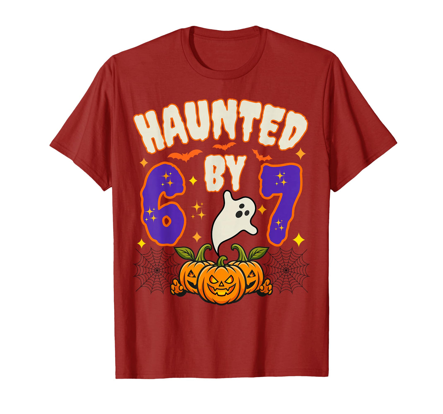 Halloween Haunted by 6 7 Six Seven Gen Alpha Z 67 Meme T-Shirt