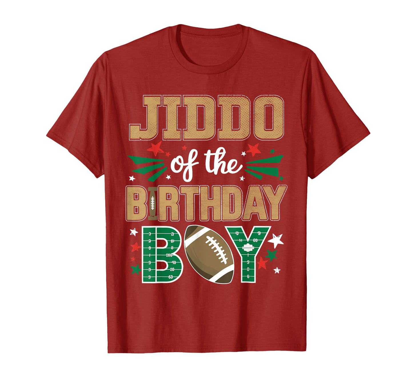 Jiddo of the Birthday Boy Football Family Bday Party Grandpa T-Shirt