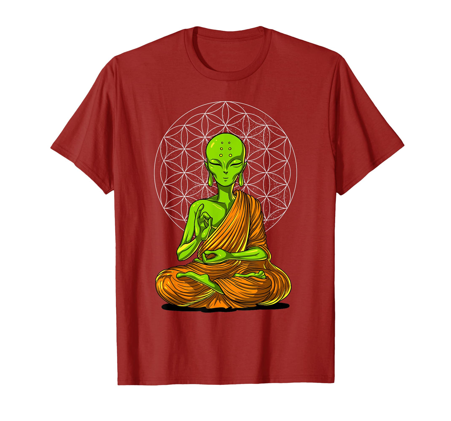 Space Alien Buddha Zen Yoga Meditation Spiritual Buddhist T-Shirt