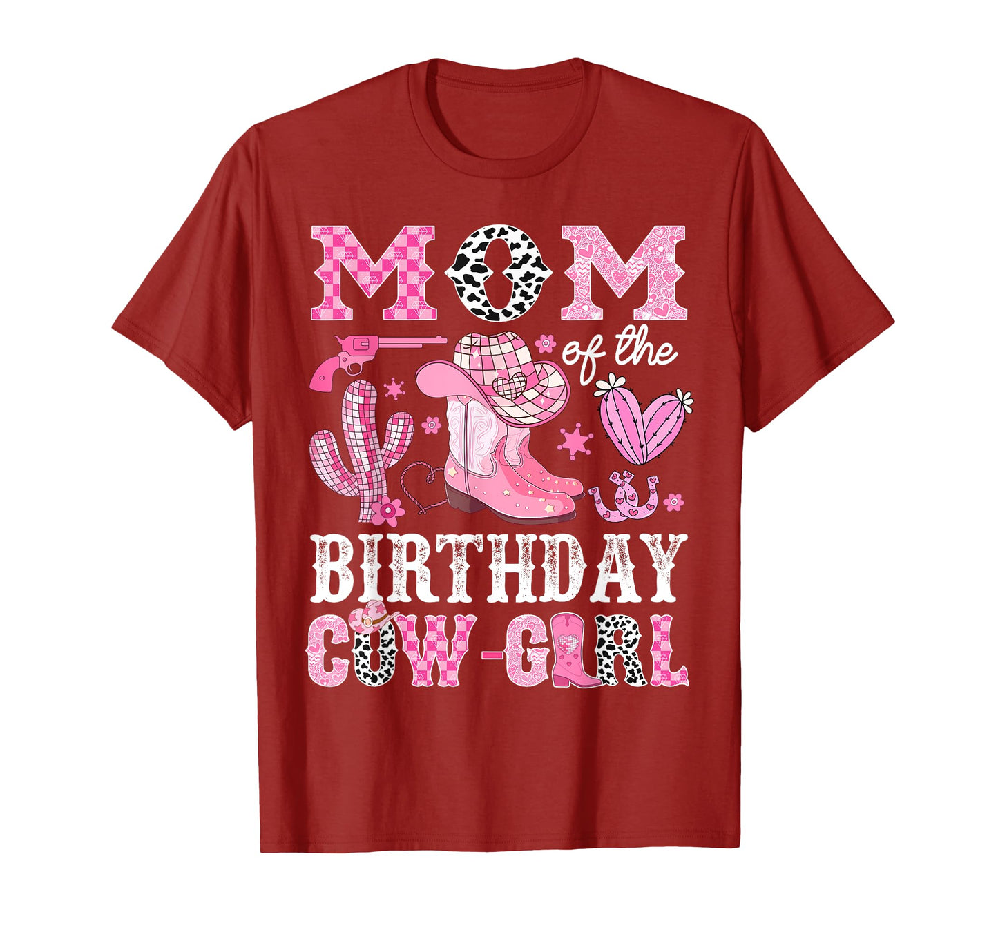 Mom Of The Birthday Cow-Girl Rodeo Cowgirl Bday T-Shirt