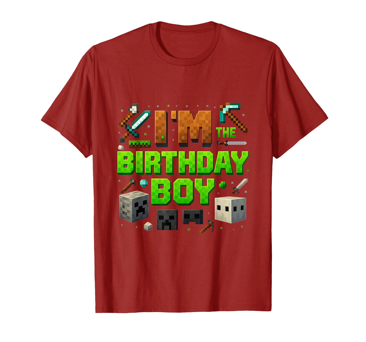 Party Video Gamer Pixel Number I'm The Birthday Boy Bday T-Shirt