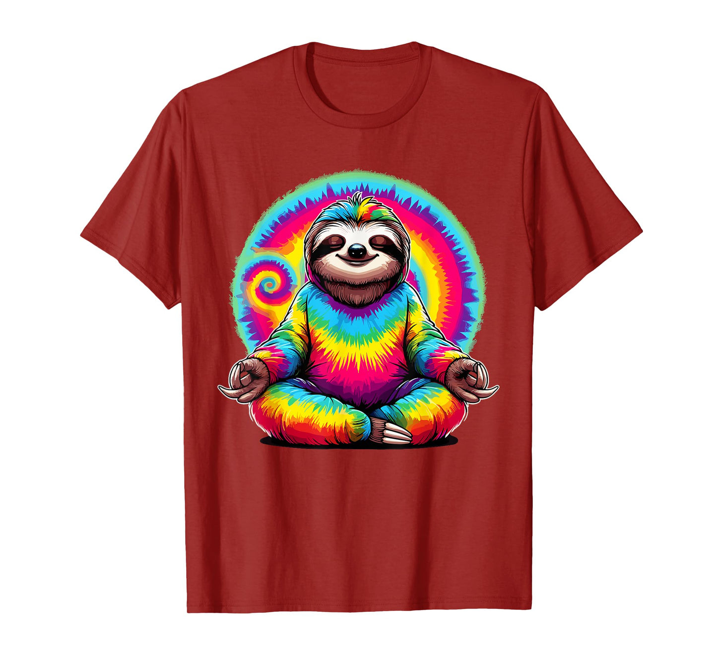 Hippie Sloth Peace Sign Tie-Dye Hippie T-Shirt