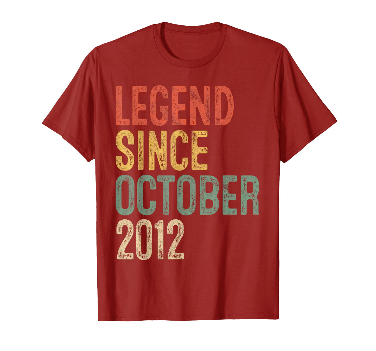 Legend October 2012 13th Birthday Boy Girl 13 Year Old T-Shirt