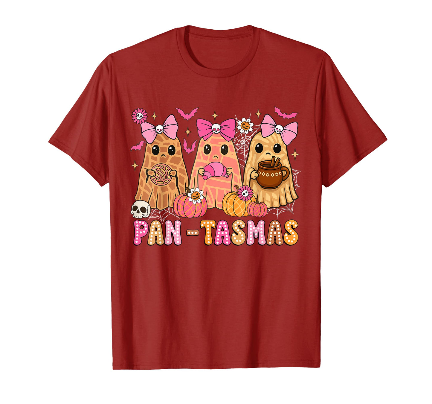 Funny Pantasmas Ghost Pan Dulce Halloween Mexican Conchas T-Shirt
