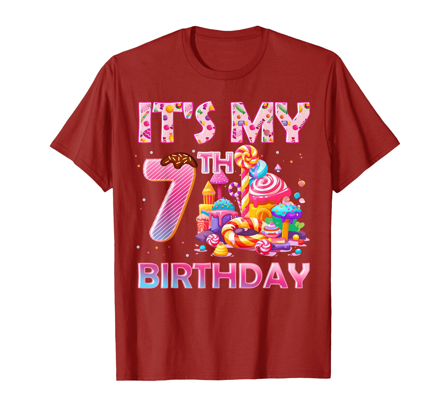 It’s My 7th Birthday Sweet Candy 7 Years Old T-Shirt