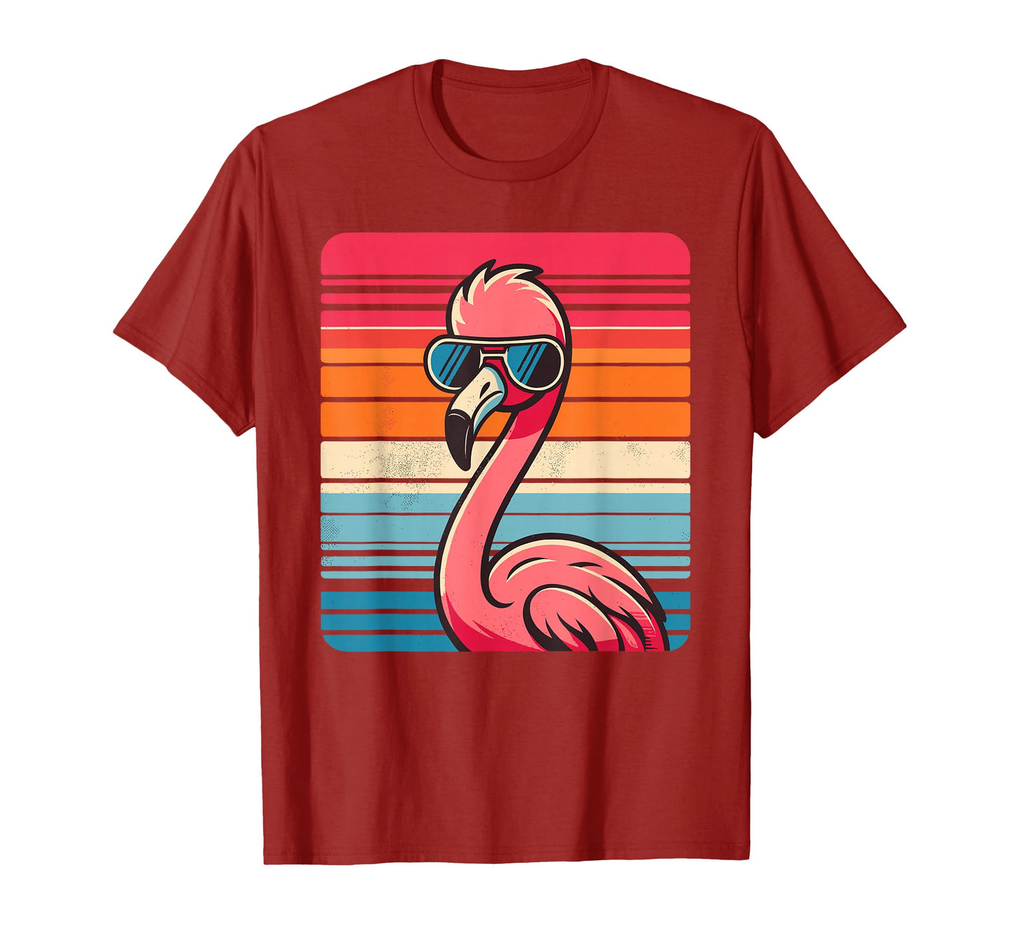Cool Retro Flamingo in Sunglasses 70s 80s 90s Funny Flamingo T-Shirt