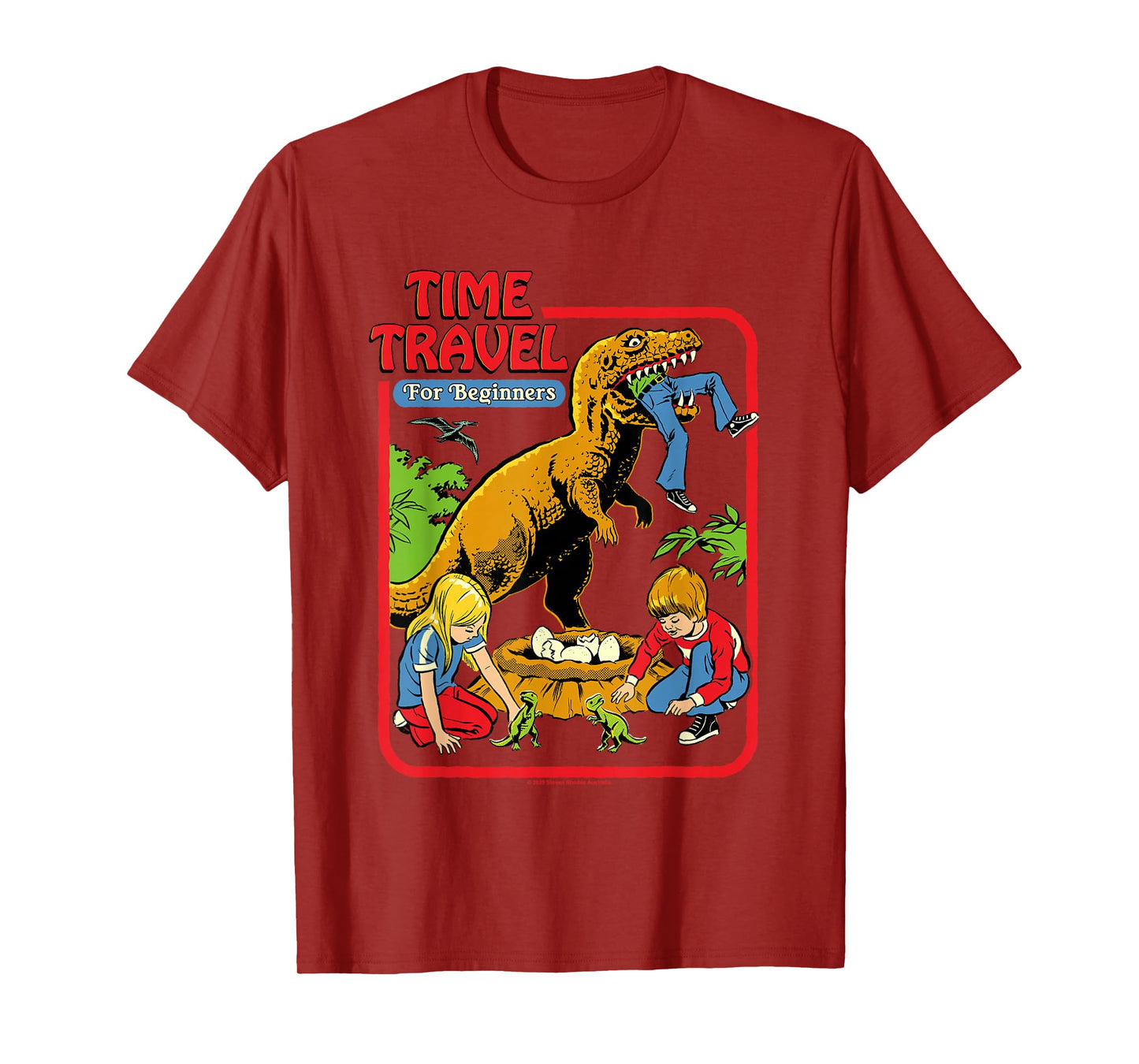 Time Travel Jurassic Sarcastic Retro Funny Adult Humor T-Shirt