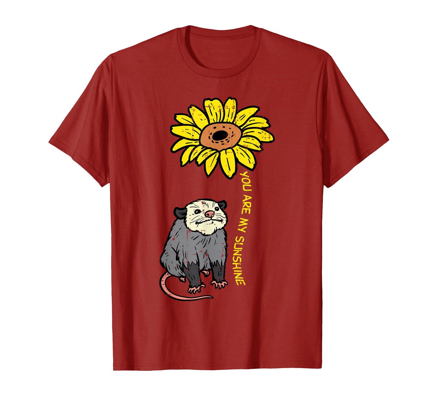 Opossum Sunflower You Are My Sunshine Possum Women Girls Kid T-Shirt