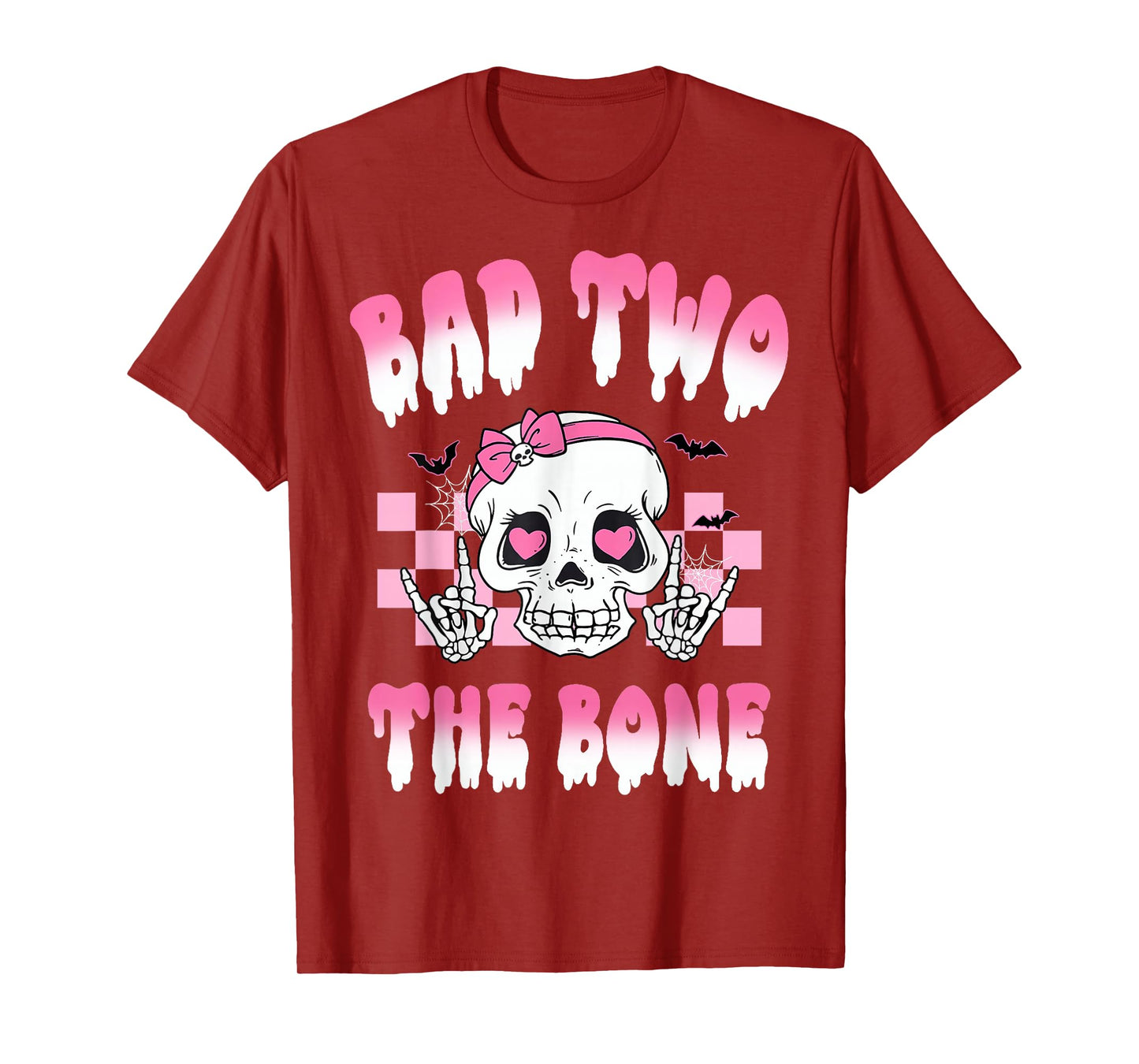 Bad Two The Bone Party Decorations 2 Years Old Birthday Kids T-Shirt