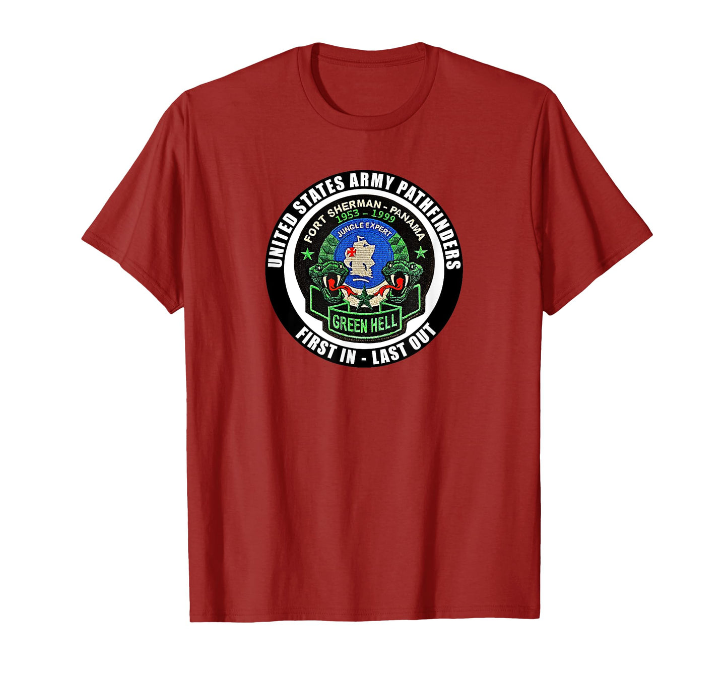 Fort Sherman Panama Jungle Warfare School Pathfinder Veteran T-Shirt