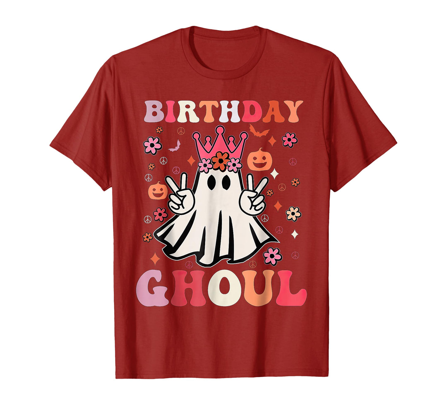 Birthday Ghoul Floral Ghost Halloween T-Shirt